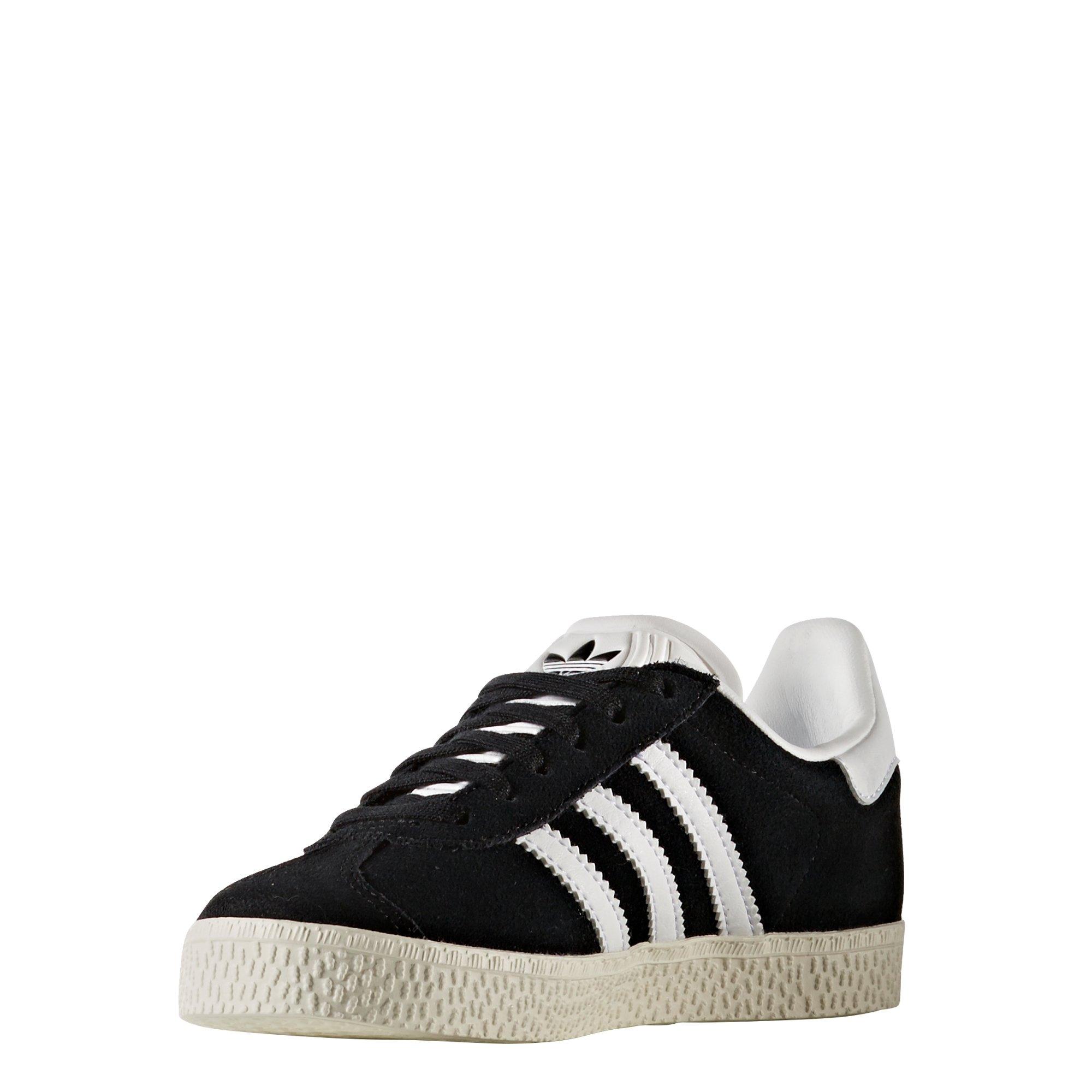 adidas Originals Gazelle Preschool Girls' "Core Black/Cloud White/Gold Metallic" Shoe