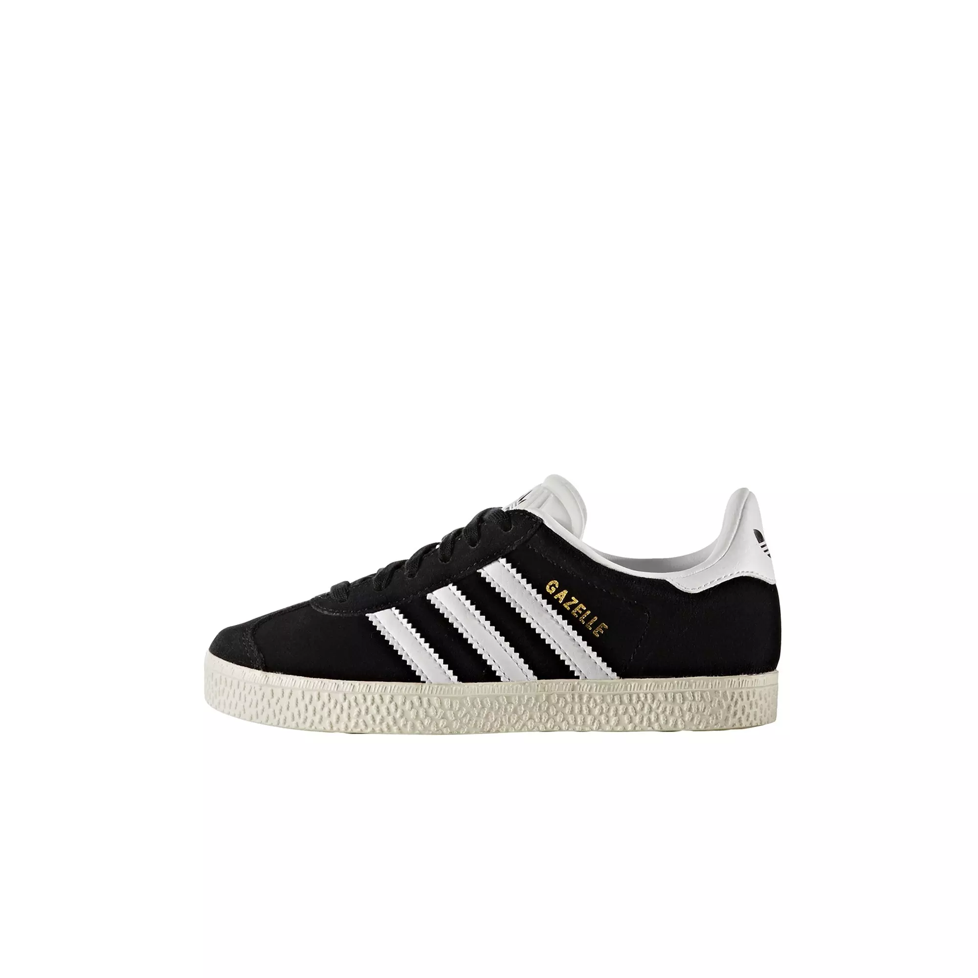 adidas Originals Gazelle "Core Black/Cloud White/Gold Metallic" Preschool Girls' Shoe - BLACK/WHITE/GOLD