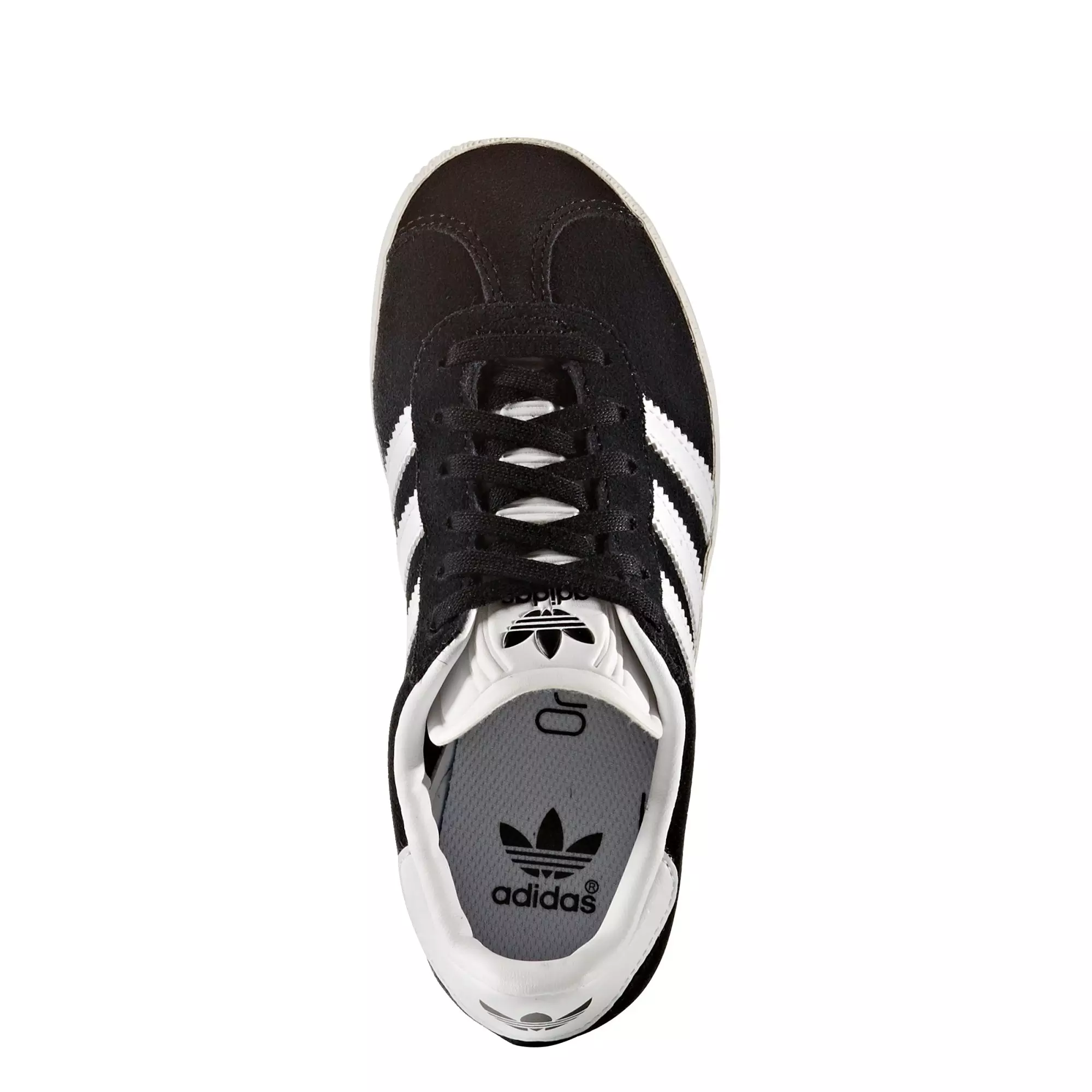 adidas Originals Gazelle "Core Black/Cloud White/Gold Metallic" Preschool Girls' Shoe - BLACK/WHITE/GOLD