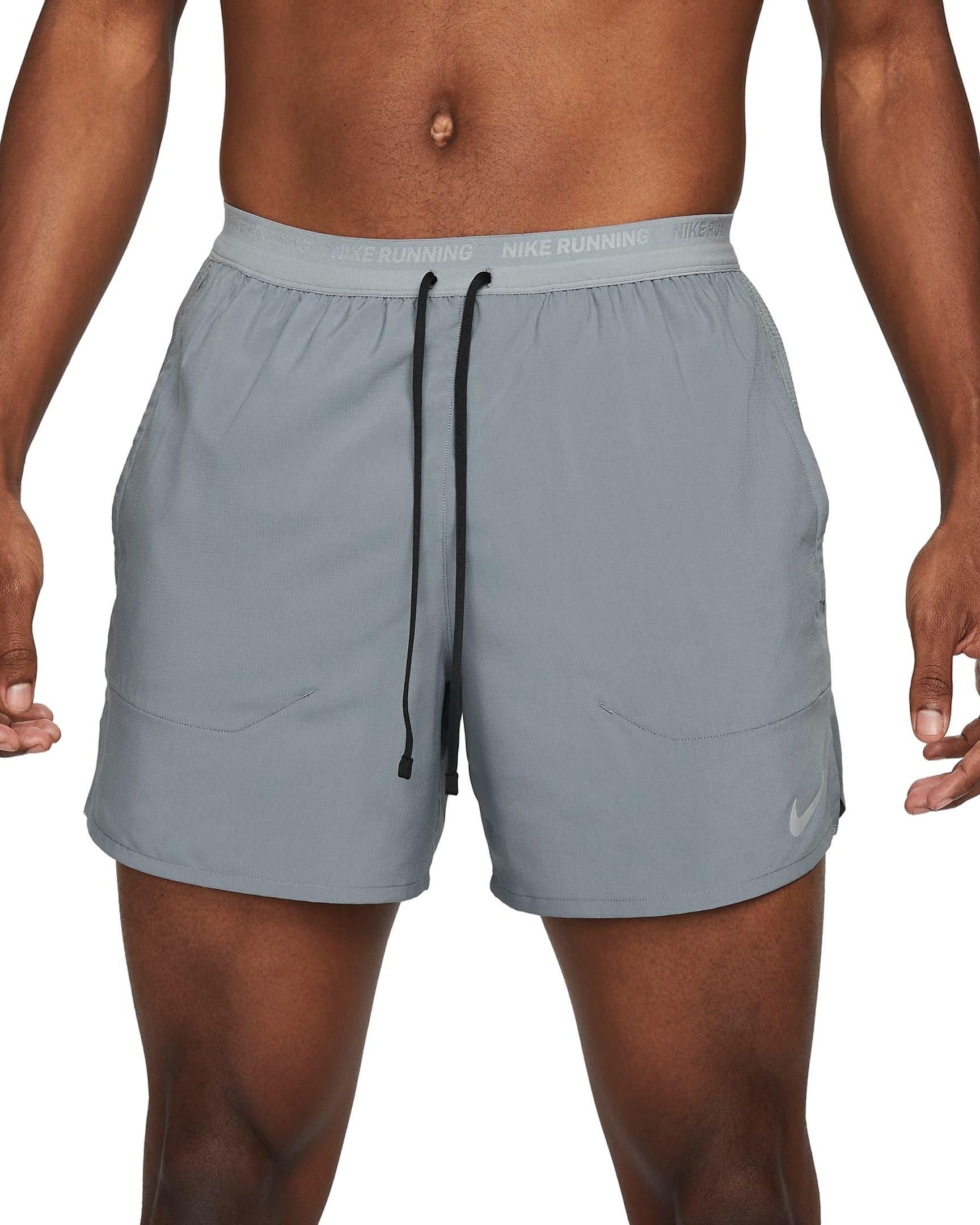 Nike Men's Stride Dri-FIT 5" Brief-Lined Running Shorts - Grey - GREY Thumbnail View 1