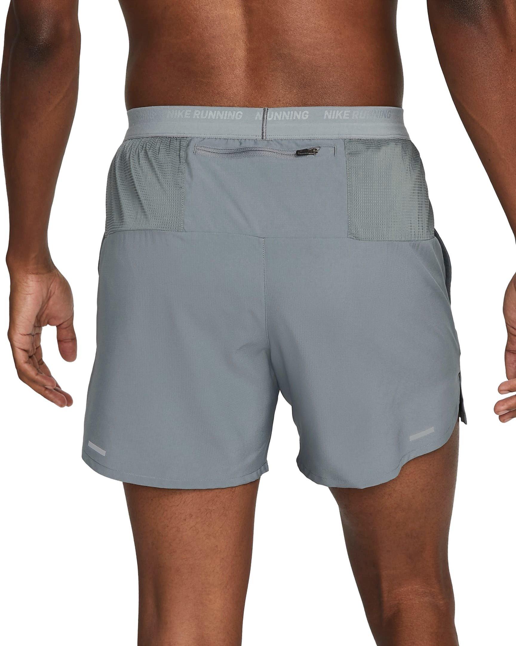 Nike Men's Stride Dri-FIT 5" Brief-Lined Running Shorts - GREY Thumbnail View 2