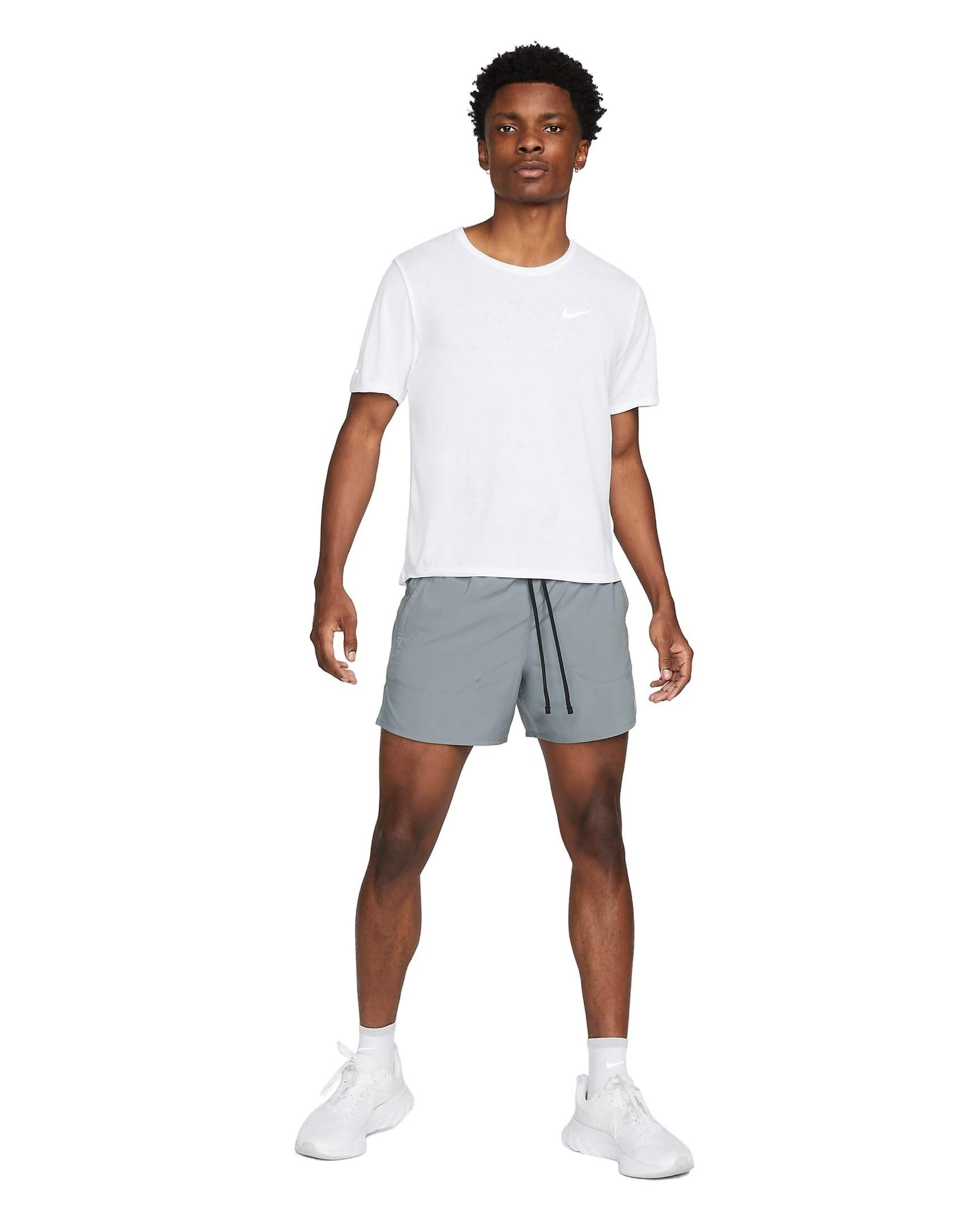 Nike Men's Stride Dri-FIT 5" Brief-Lined Running Shorts - GREY Thumbnail View 5