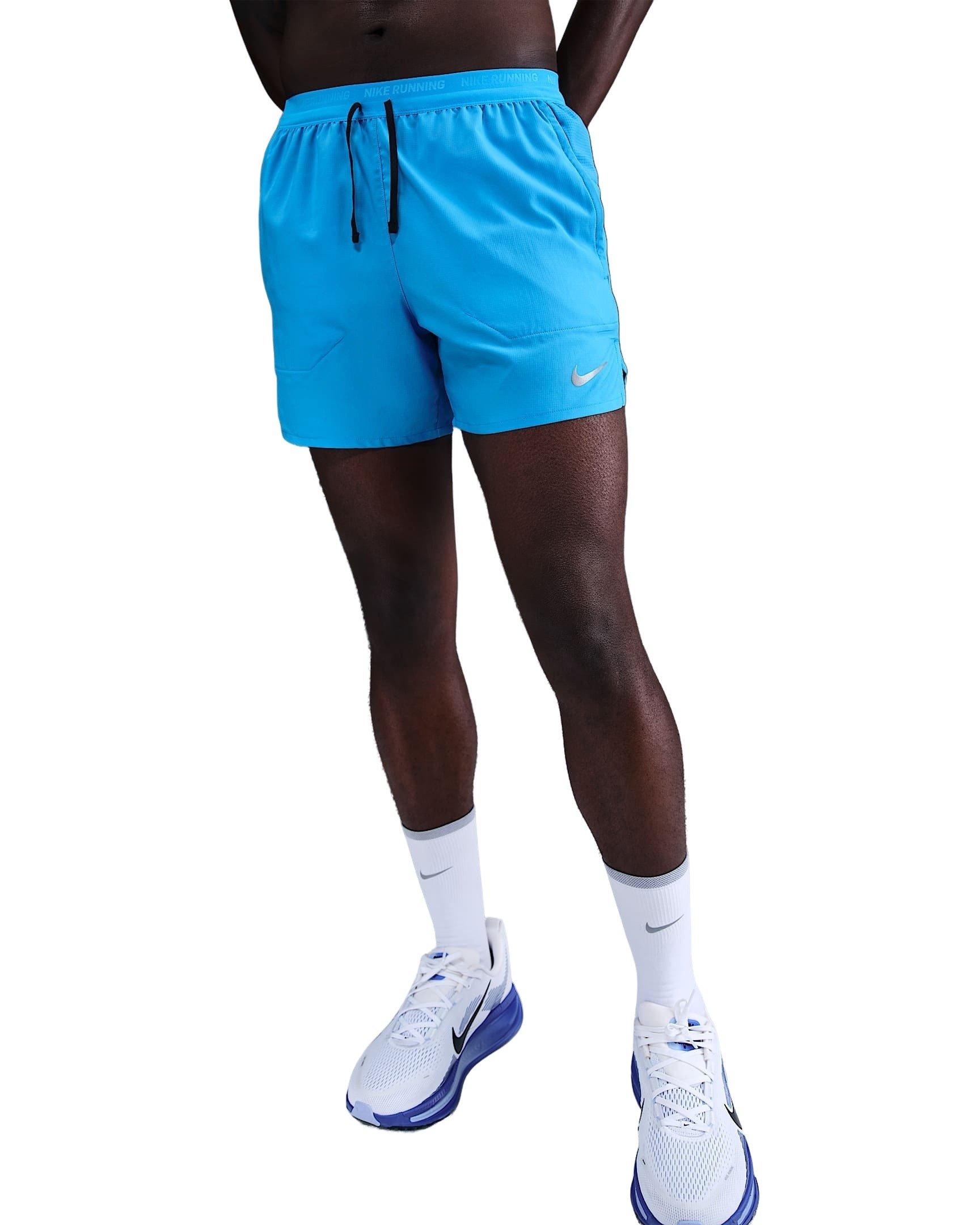 Nike Men's Stride Dri-FIT 5" Brief-Lined Running Shorts - Grey - BLUE Thumbnail View 1