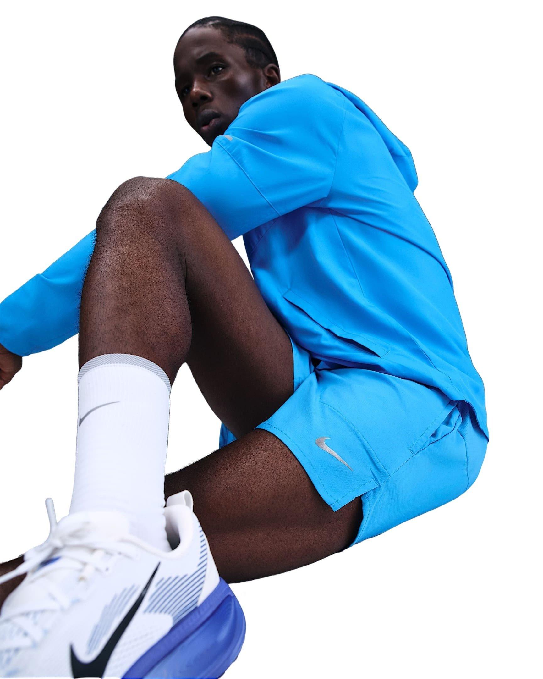 Nike Men's Stride Dri-FIT 5" Brief-Lined Running Shorts - BLUE Thumbnail View 3