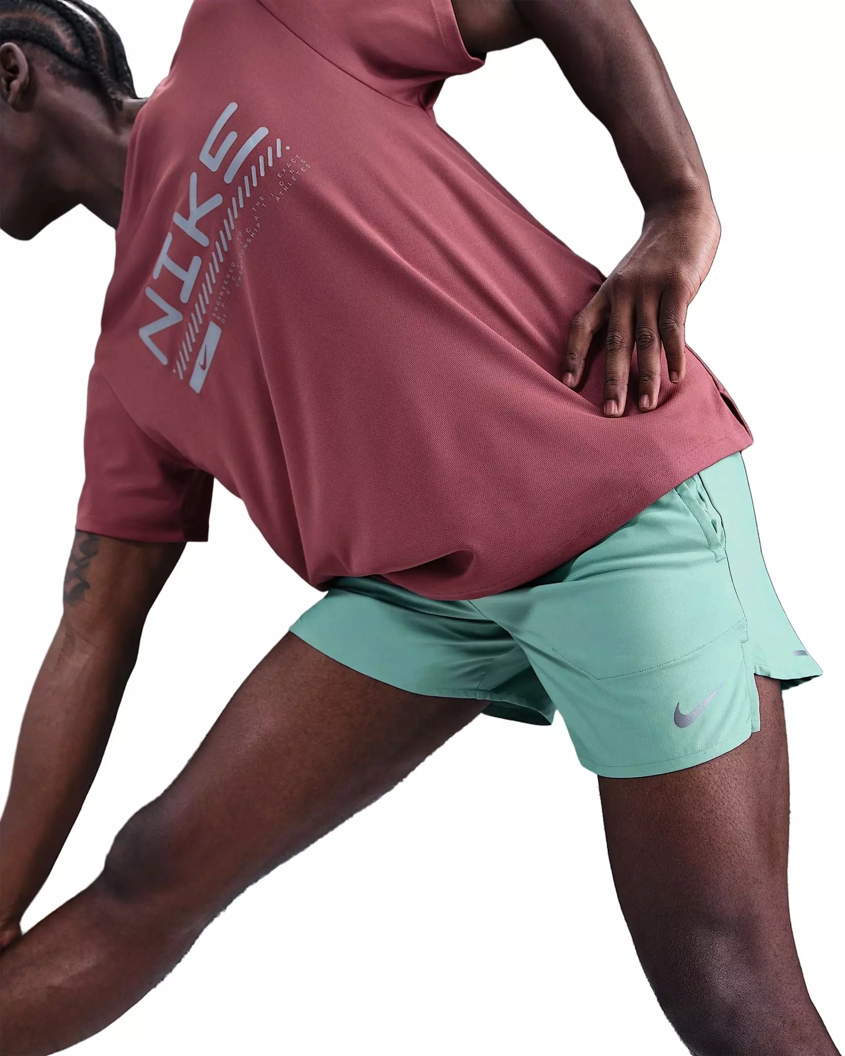 Nike Men's Stride Dri-FIT 5" Brief-Lined Running Shorts - GREEN