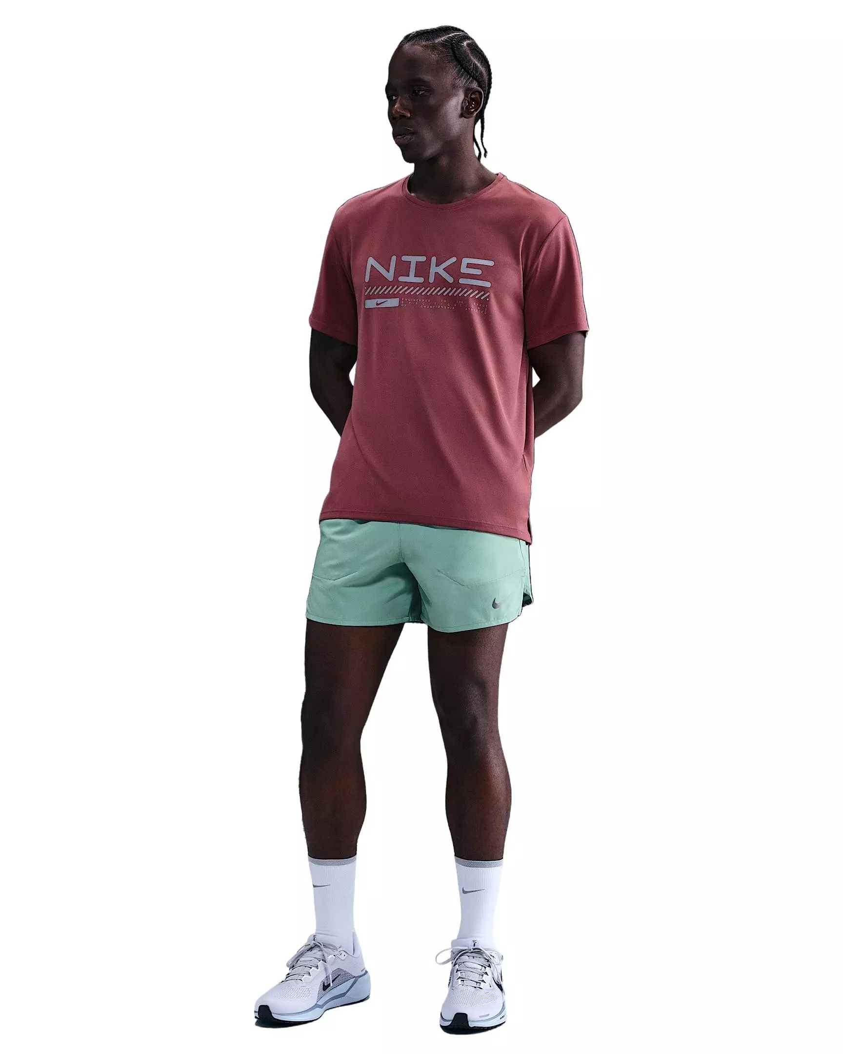 Nike Men's Stride Dri-FIT 5" Brief-Lined Running Shorts - GREEN