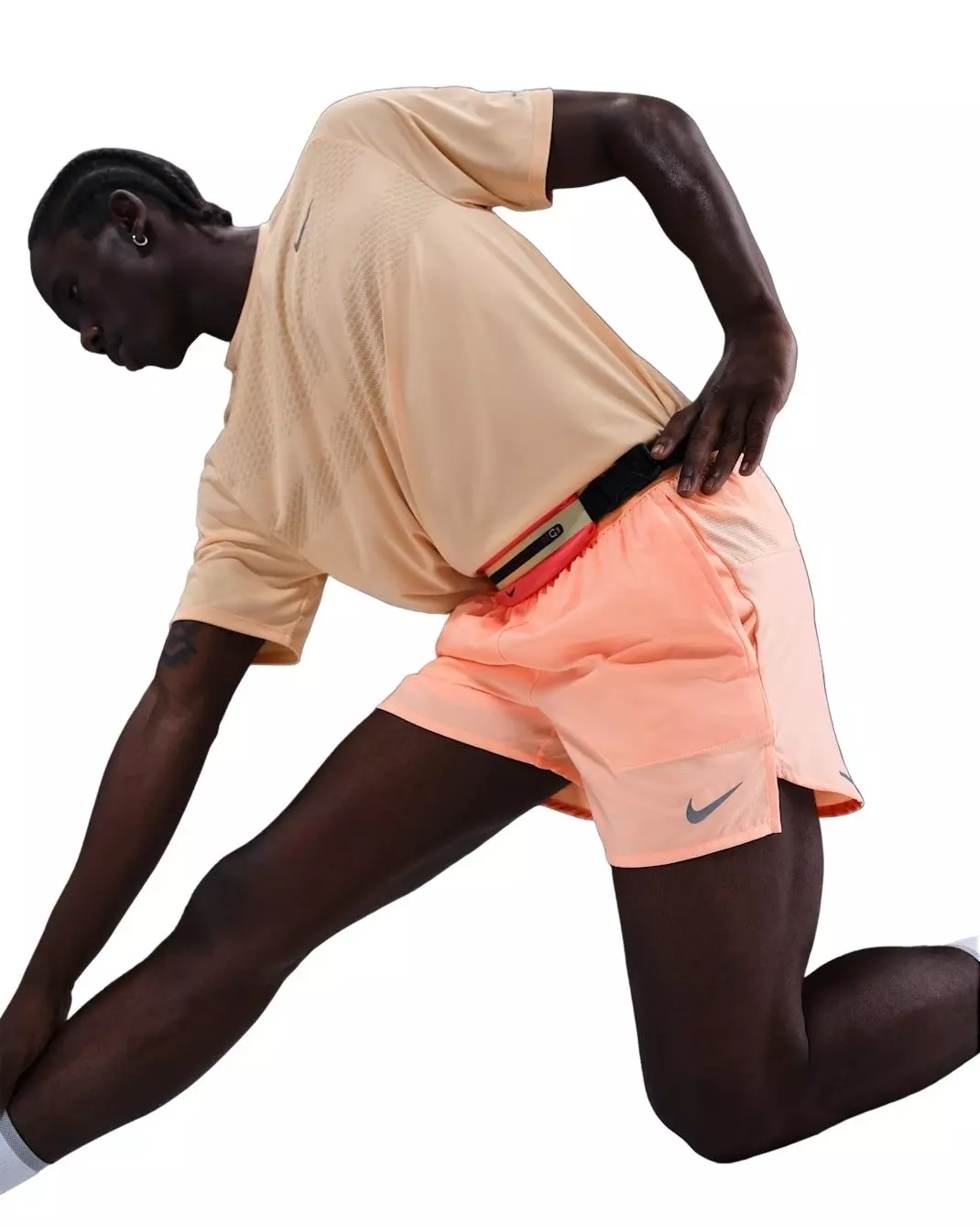 Nike Men's Stride Dri-FIT 5" Brief-Lined Running Shorts - Grey - ORANGE