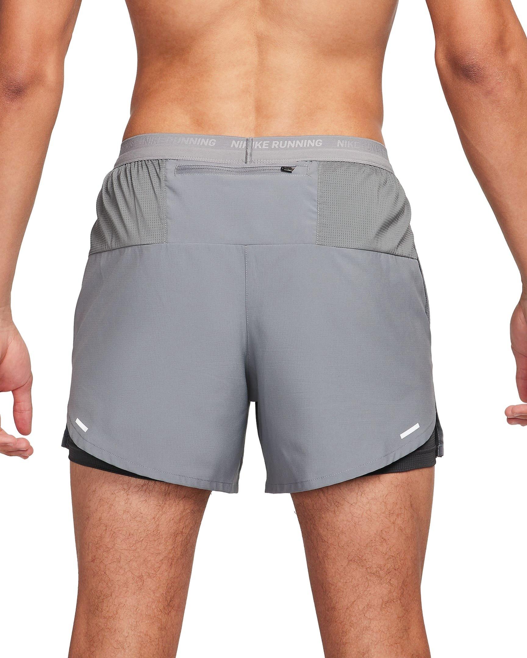 Nike Men's Stride Dri-FIT 5" 2-in-1 Running Shorts - GREY Thumbnail View 2