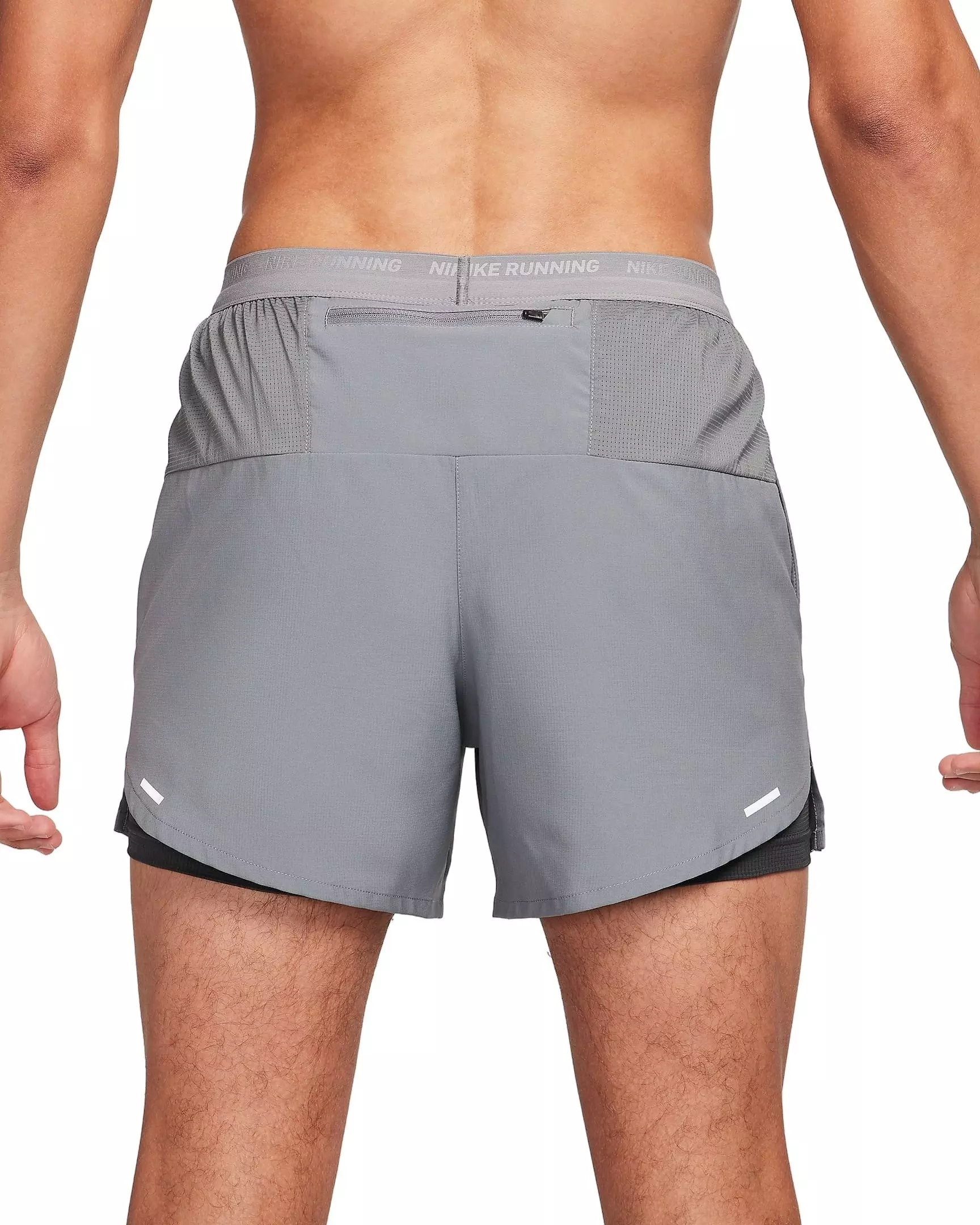 Nike Men's Stride Dri-FIT 5" 2-in-1 Running Shorts - GREY