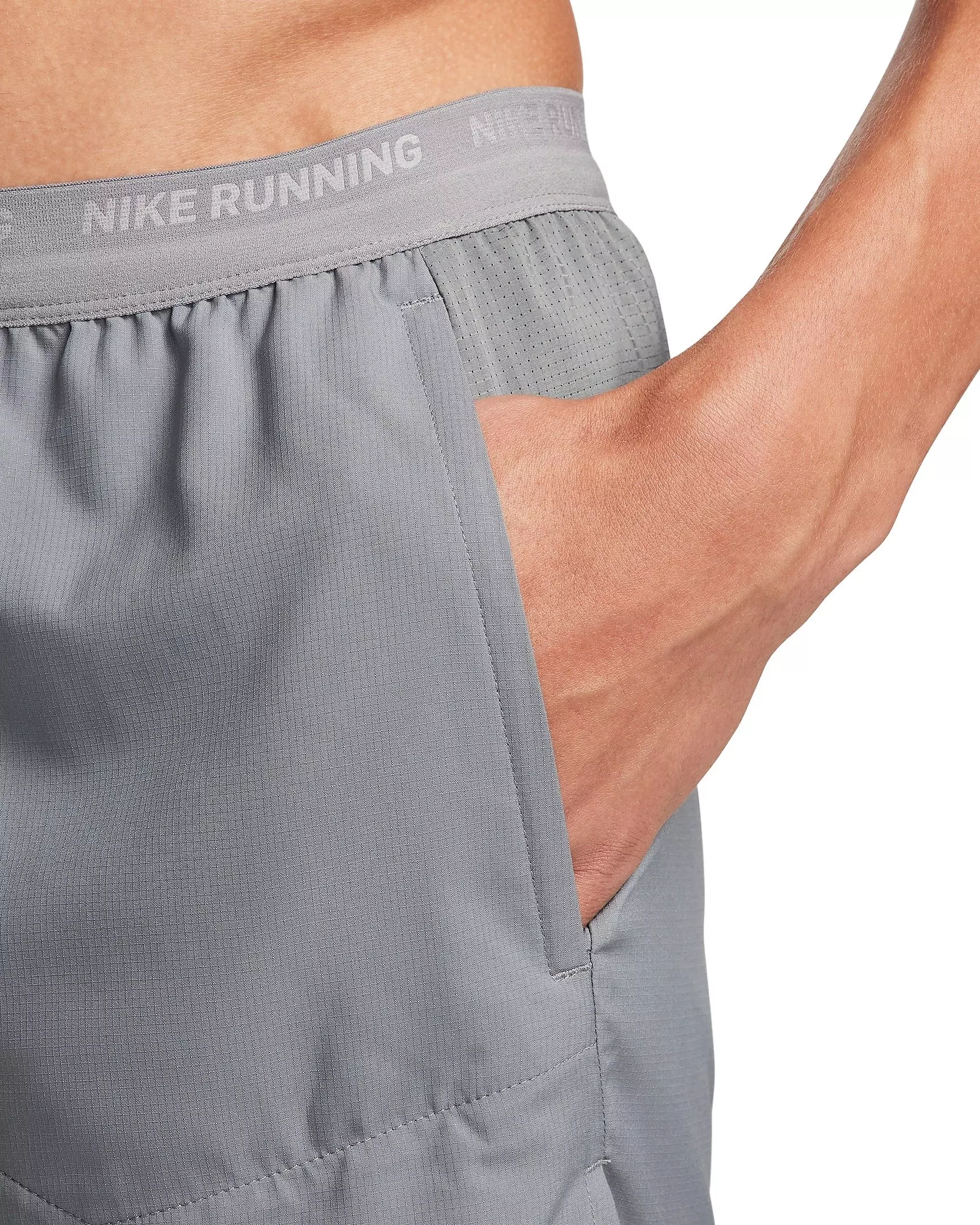 Nike Men's Stride Dri-FIT 5" 2-in-1 Running Shorts - GREY