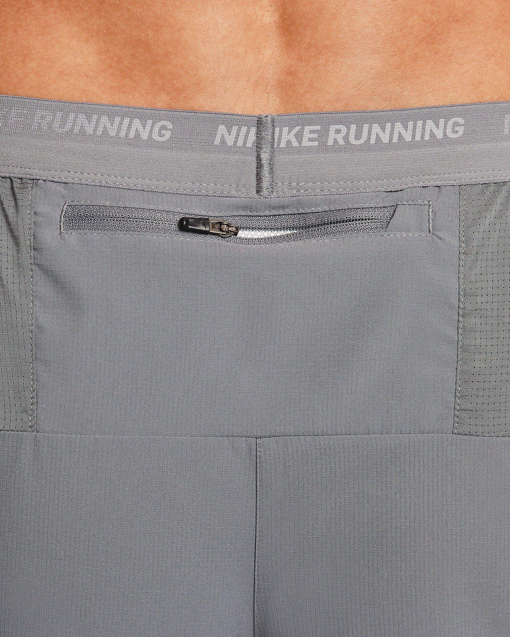 Nike Men's Stride Dri-FIT 5" 2-in-1 Running Shorts - GREY Thumbnail View 5