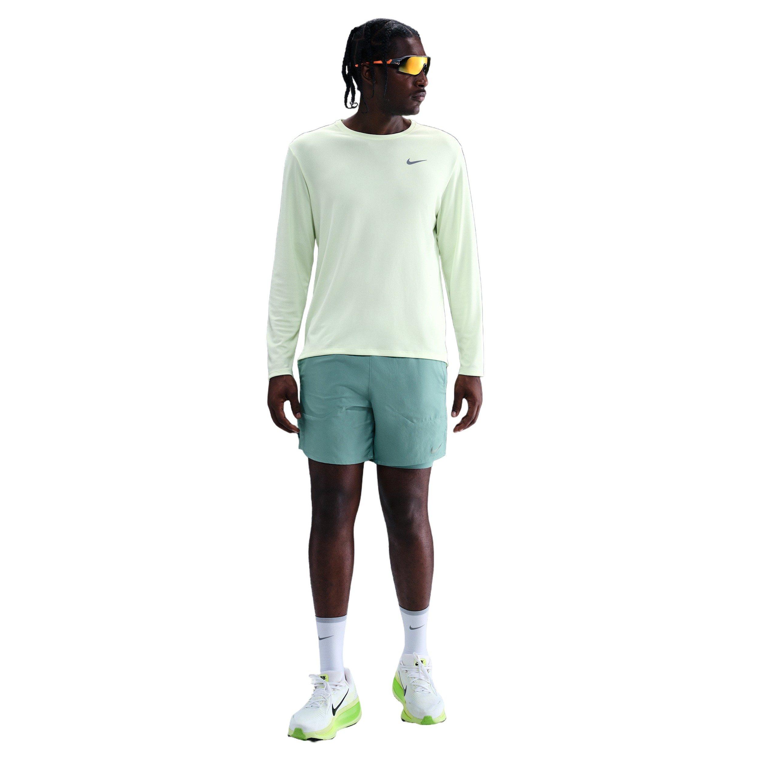 Nike Men's Stride Dri-FIT 5" 2-in-1 Running Shorts - GREEN Thumbnail View 1