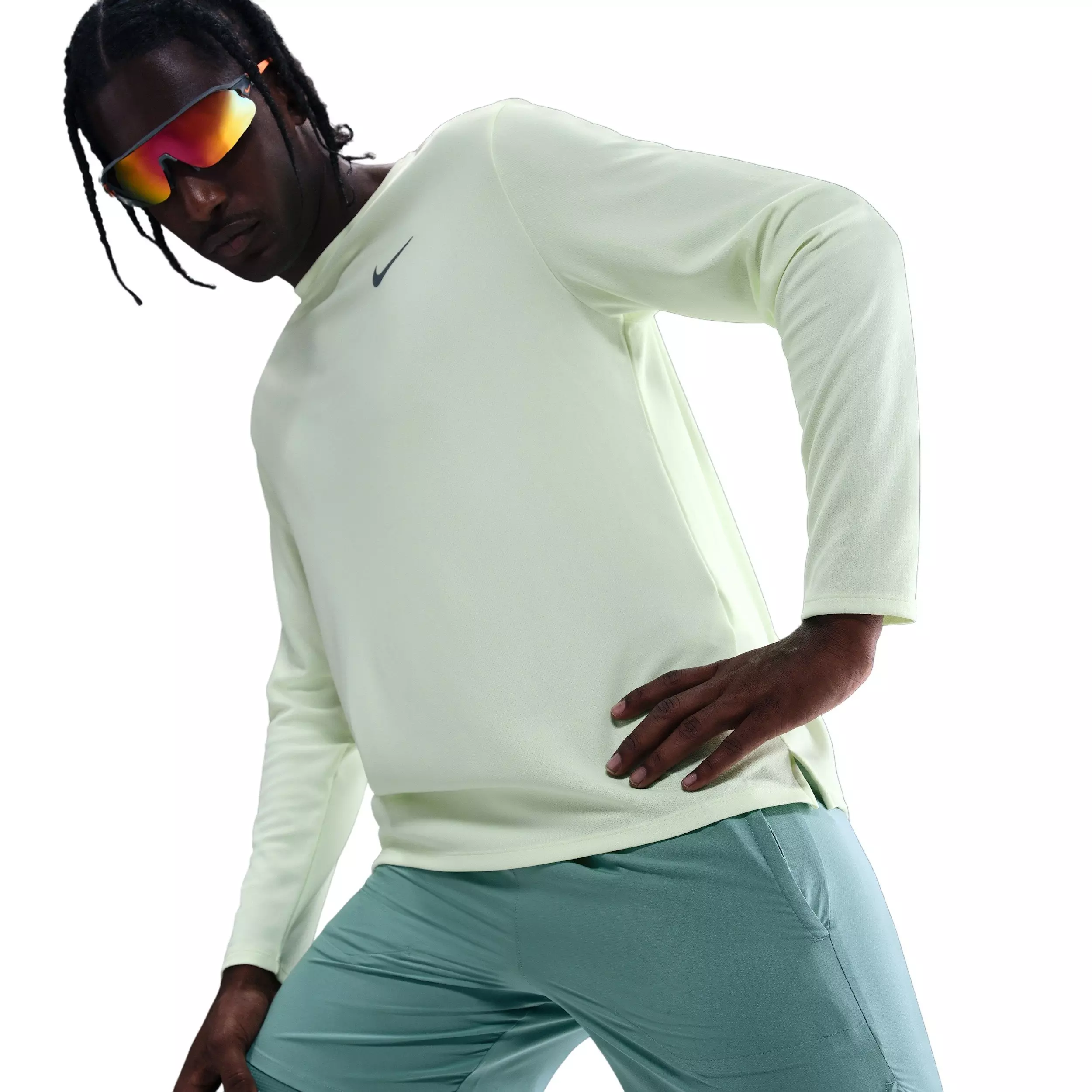 Nike Men's Stride Dri-FIT 5" 2-in-1 Running Shorts - Grey - GREEN