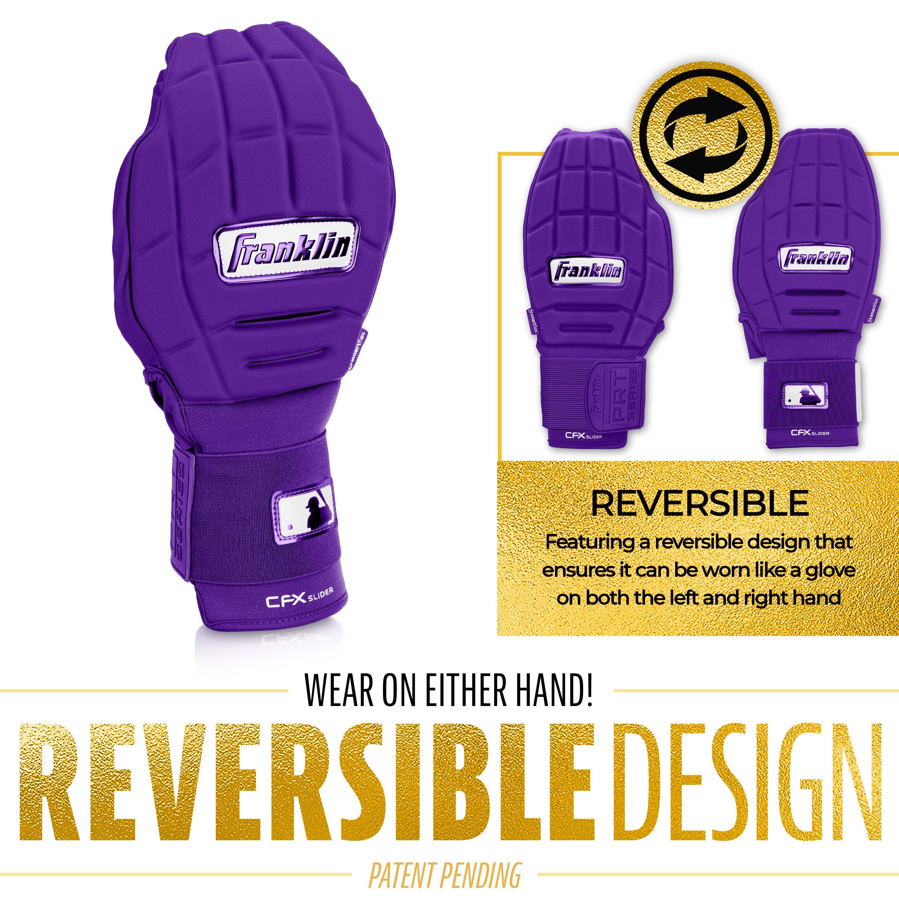 Franklin Sports MLB Adult CFX Slider PRT Protective Sliding Glove - Purple - PURPLE Thumbnail View 3