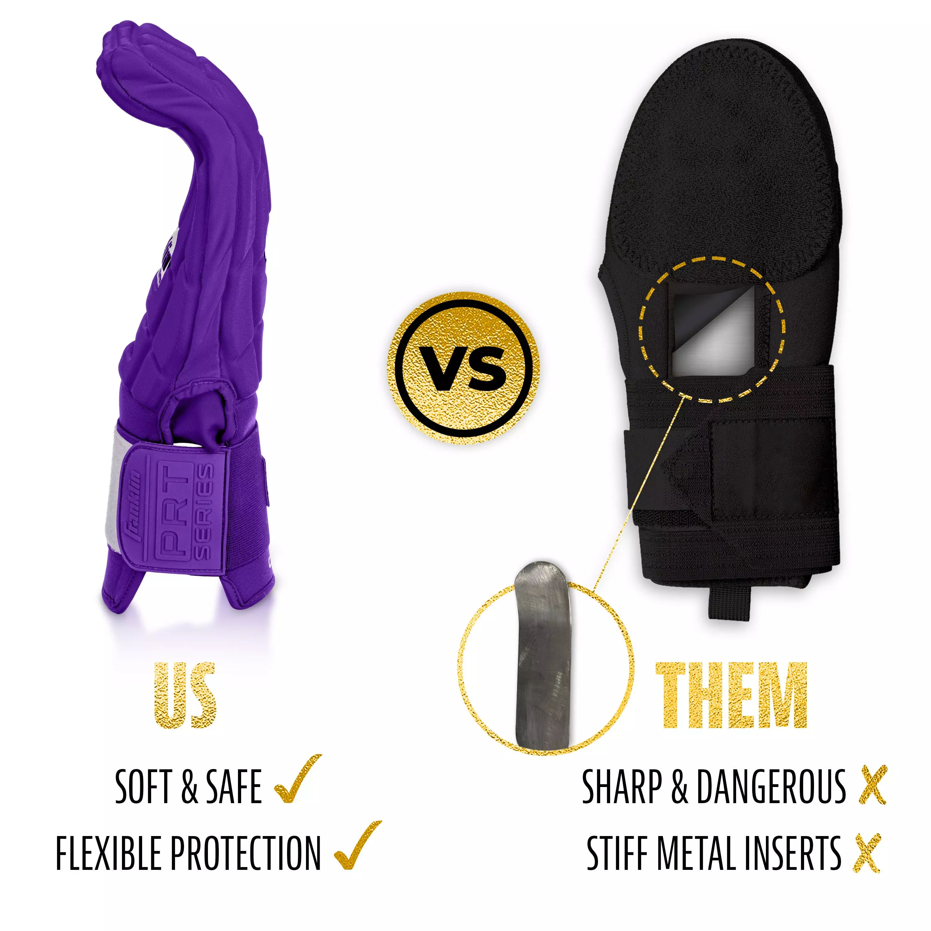 Franklin Sports MLB Adult CFX Slider PRT Protective Sliding Glove - Purple - PURPLE