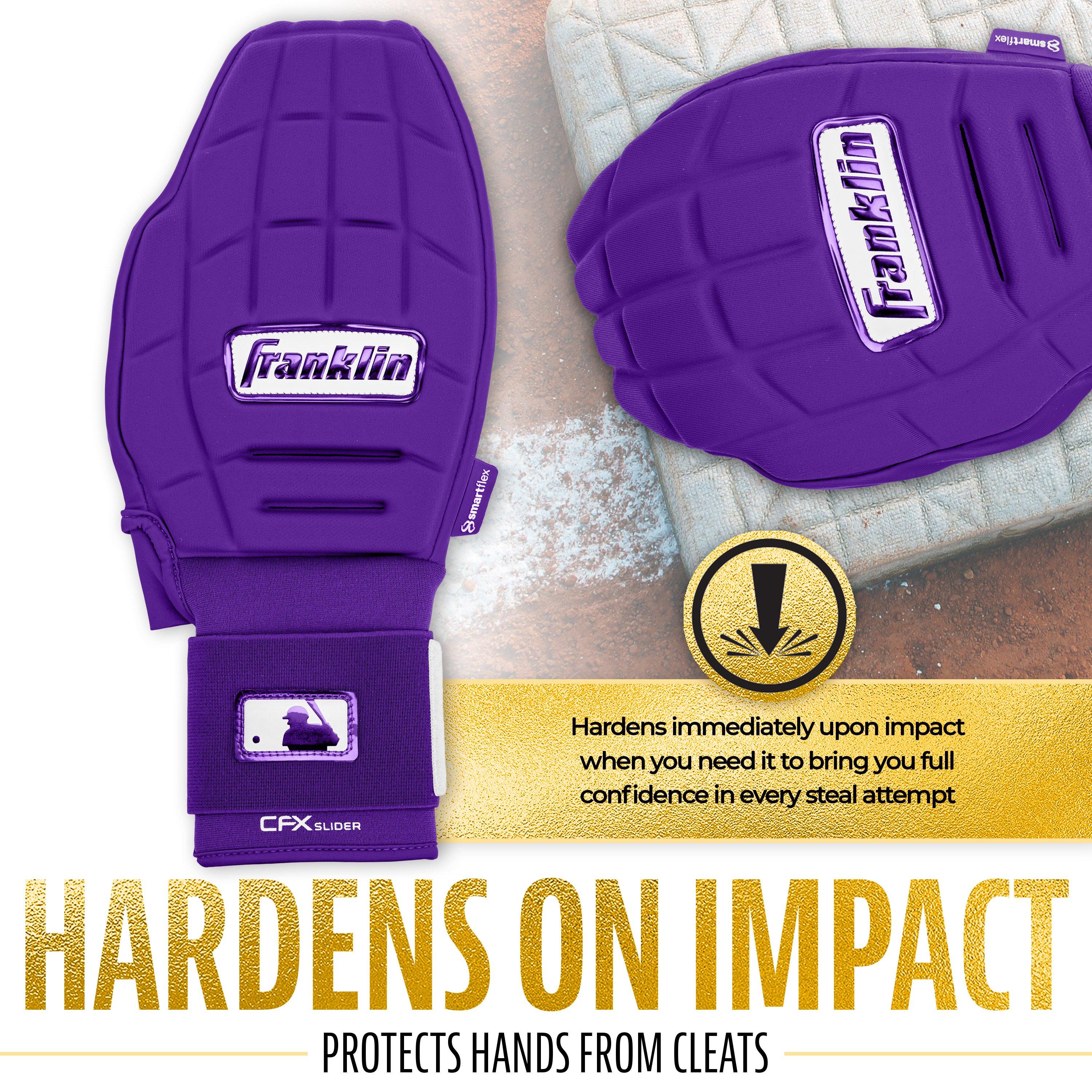 Franklin Sports MLB Adult CFX Slider PRT Protective Sliding Glove - Purple - PURPLE Thumbnail View 6