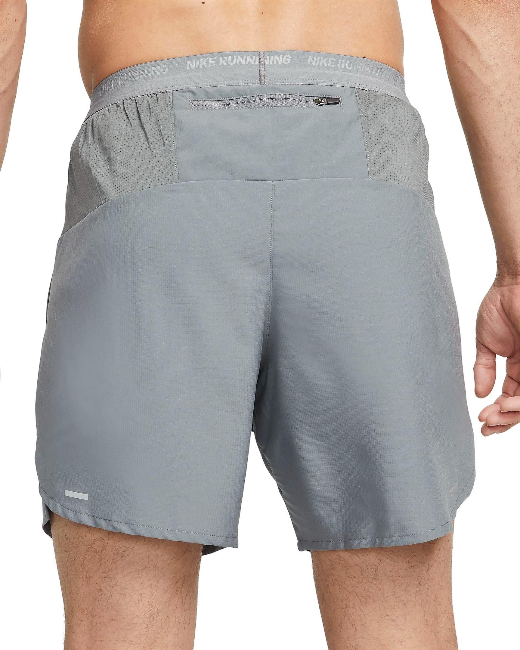 Nike Men's Stride Dri-FIT 7" brief-Lined Running Shorts - GREY Thumbnail View 2