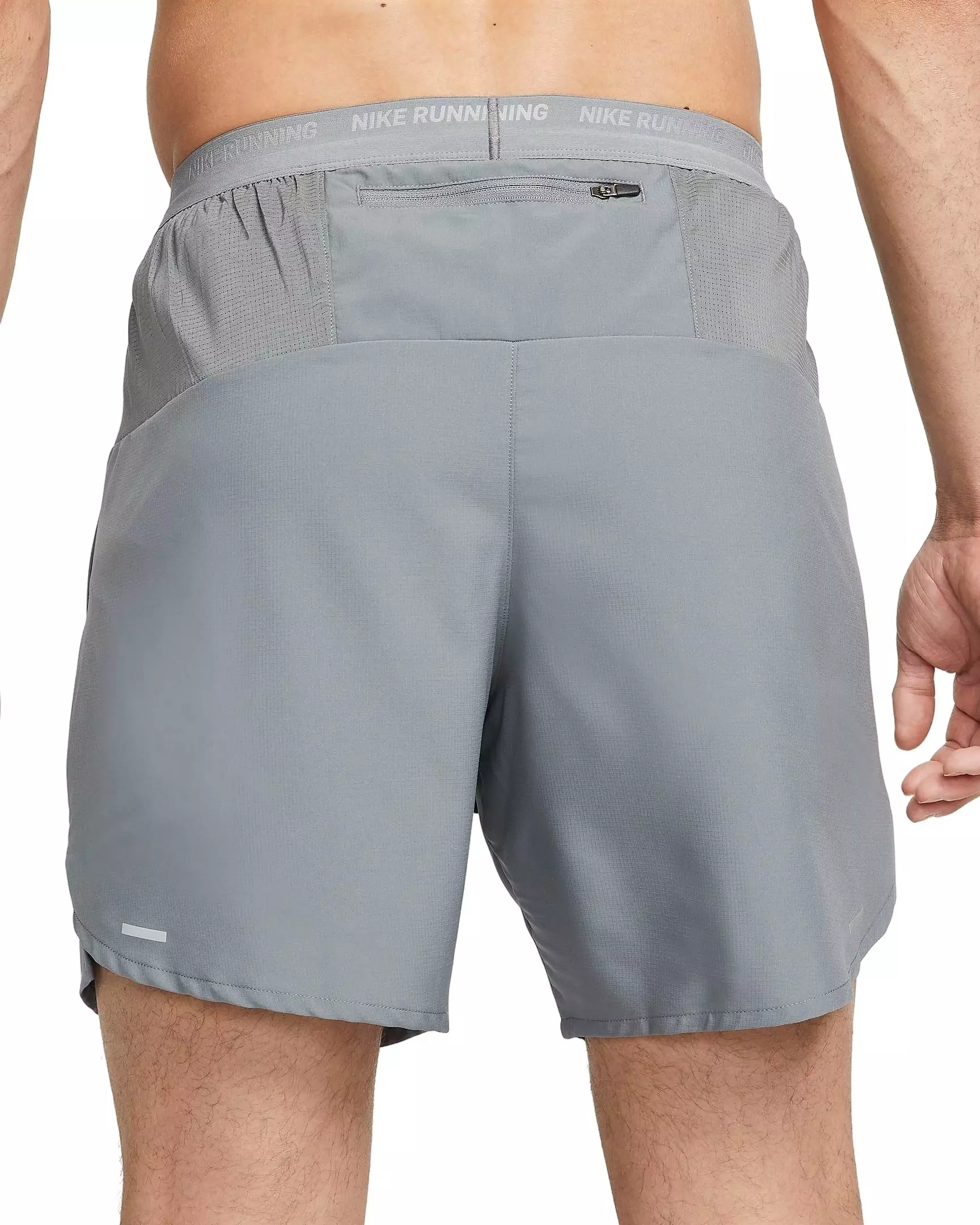 Nike Men's Stride Dri-FIT 7" brief-Lined Running Shorts - GREY