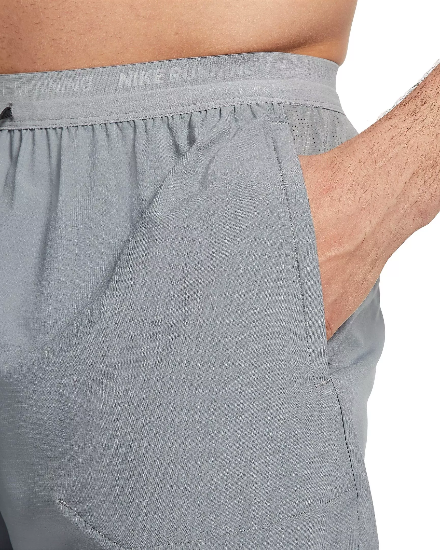 Nike Men's Stride Dri-FIT 7" brief-Lined Running Shorts - GREY