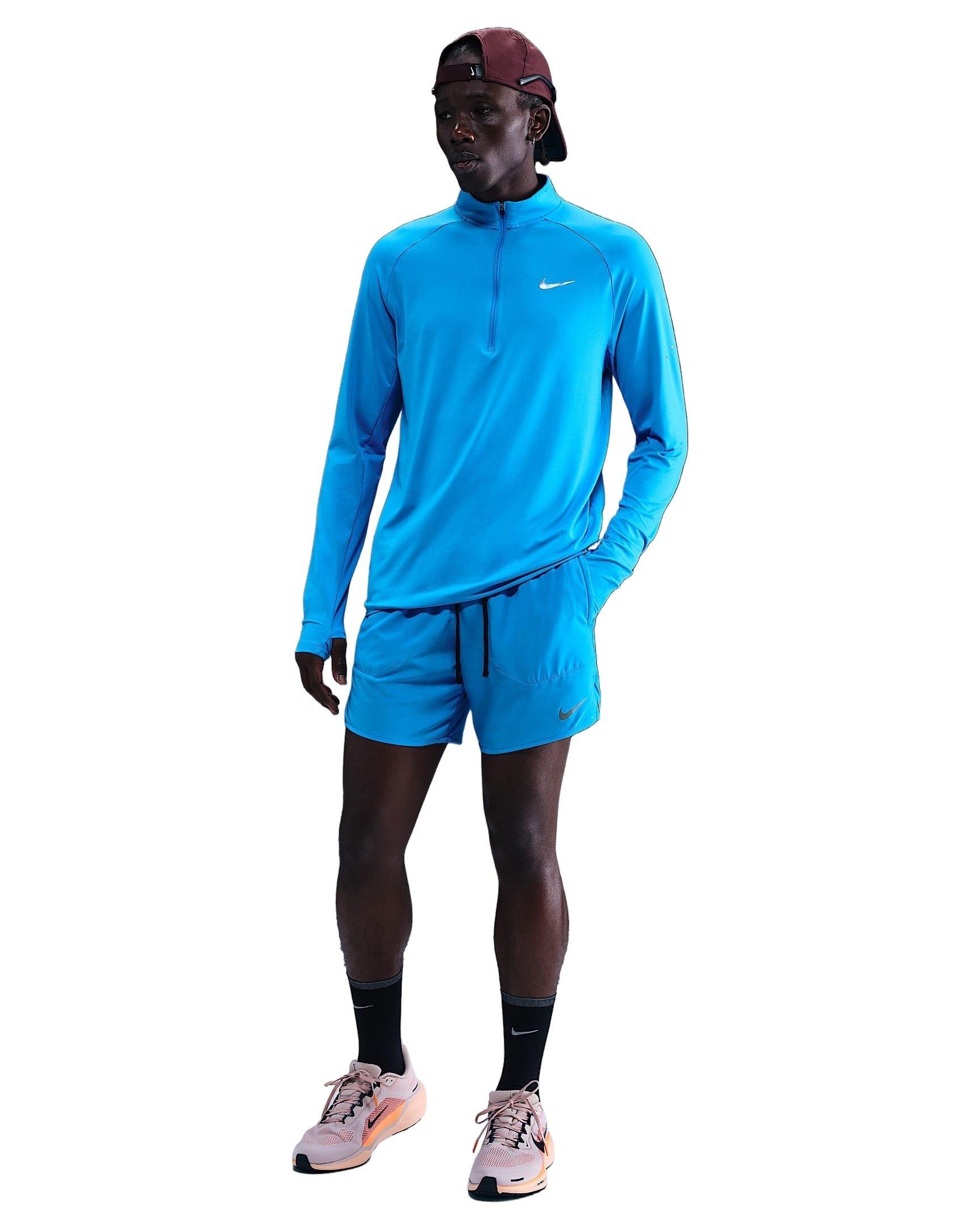 Nike Men's Stride Dri-FIT 7" brief-Lined Running Shorts - BLUE Thumbnail View 4