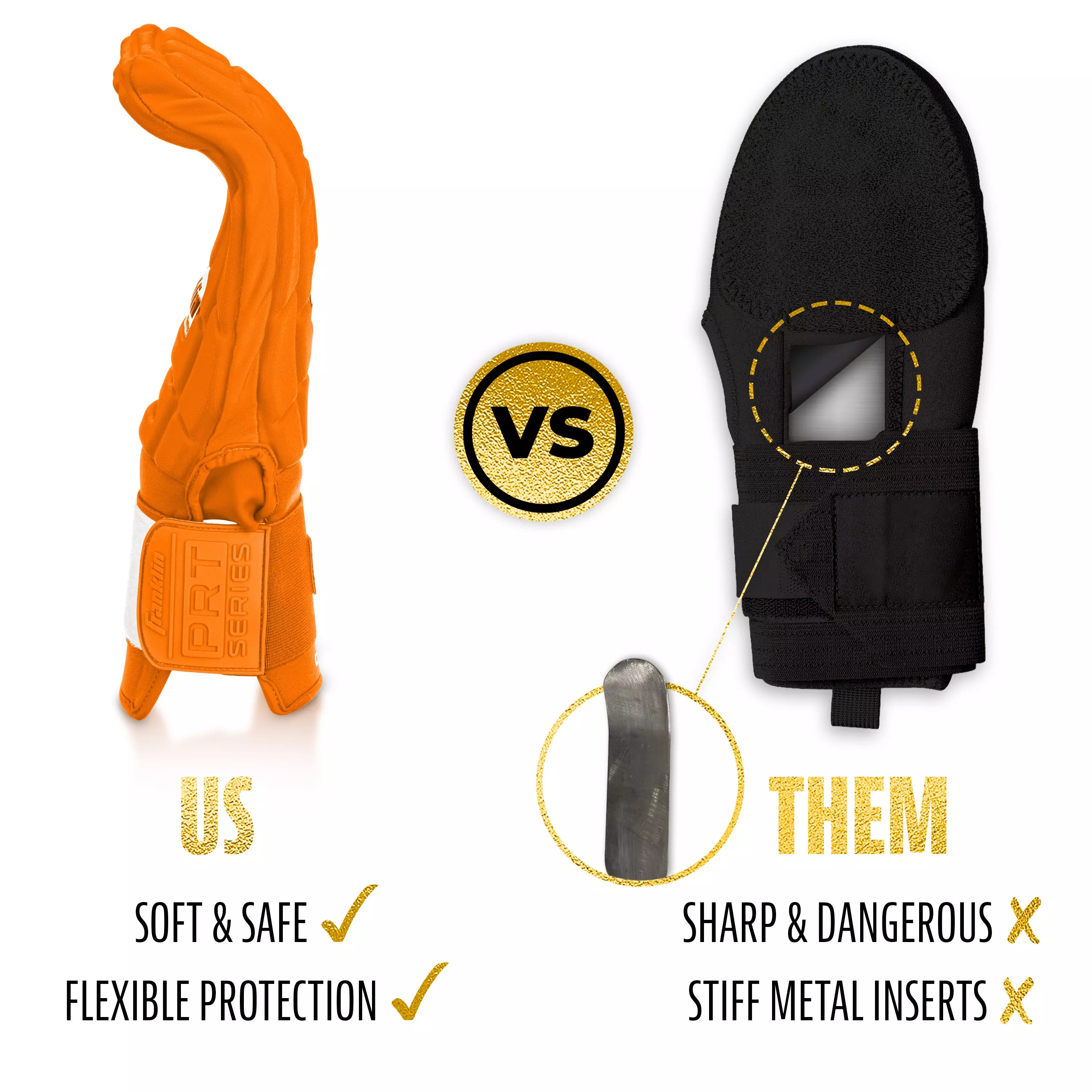 Franklin Sports MLB Adult CFX Slider PRT Protective Sliding Glove - Orange - ORANGE