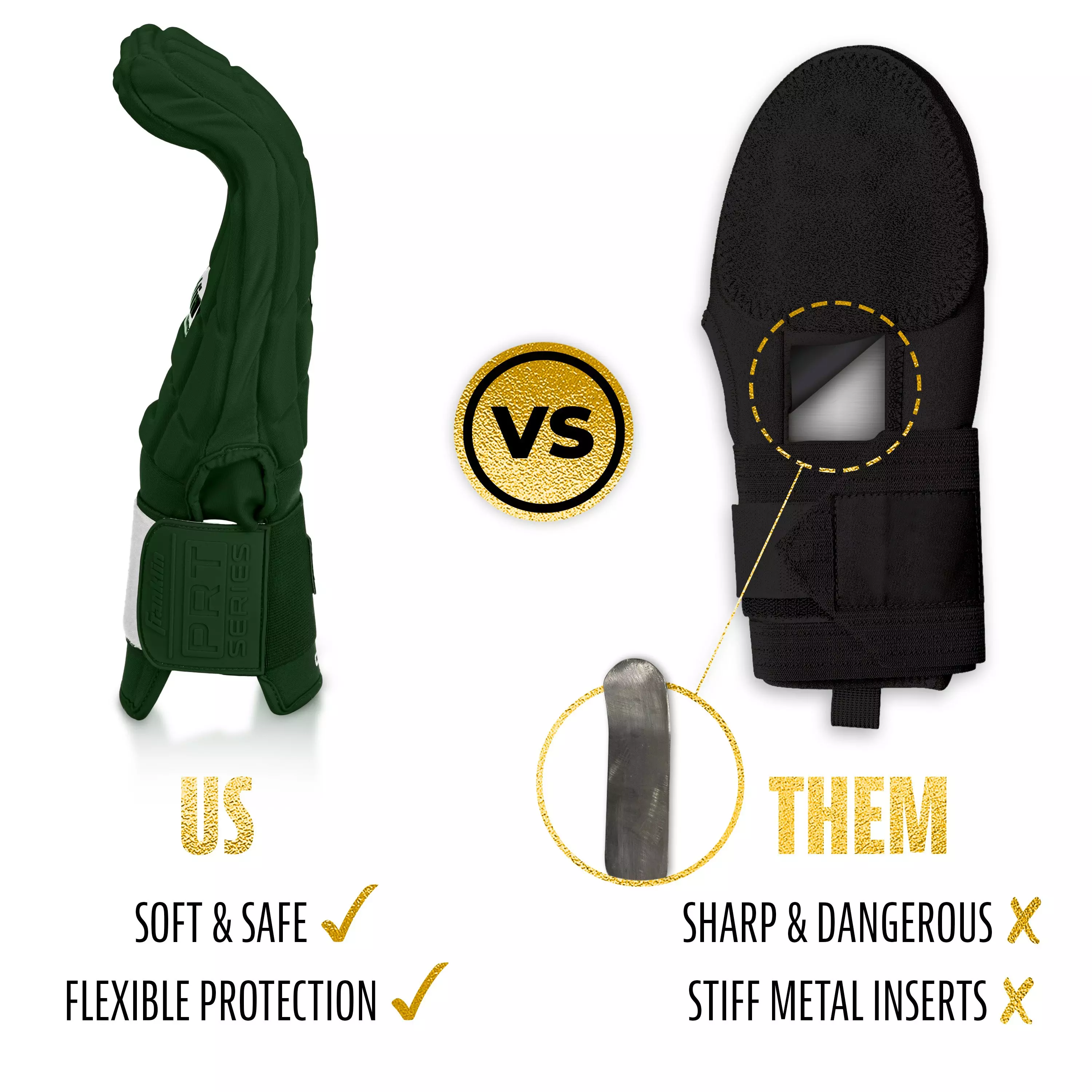 Franklin Sports MLB Adult CFX Slider PRT Protective Sliding Glove - Forrest Green - FOREST GREEN