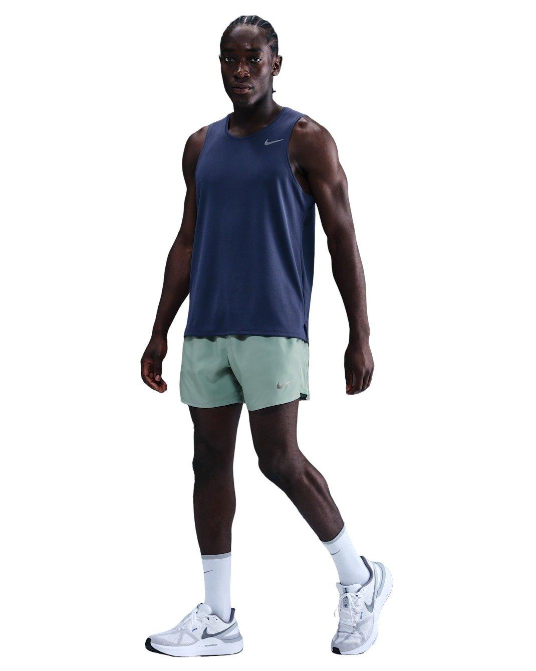 Nike Men's Challenger 5" Dri-FIT Running Shorts with Underwear Liner - GREEN Thumbnail View 4