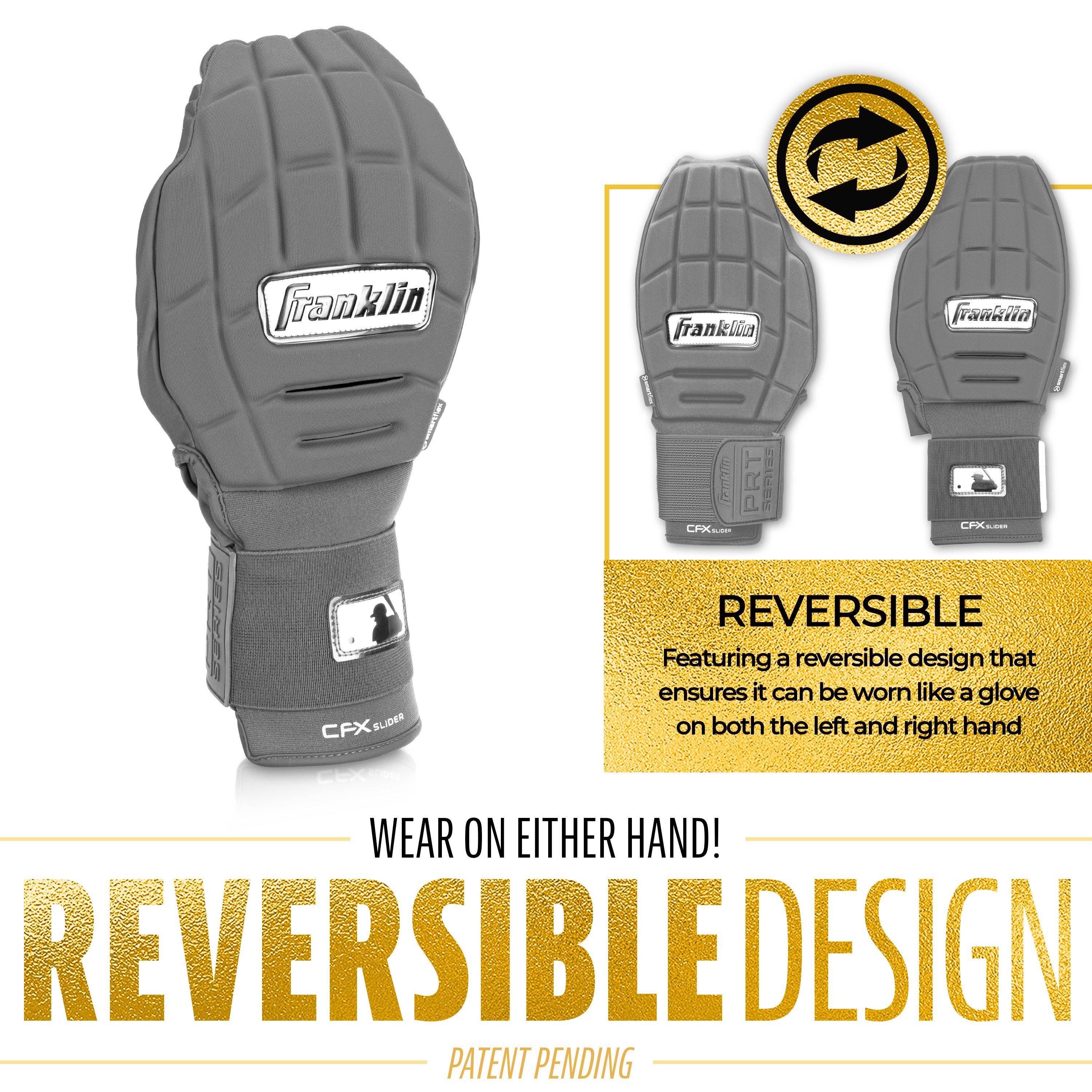 Franklin Sports MLB Adult CFX Slider PRT Protective Sliding Glove - Grey - GREY Thumbnail View 3