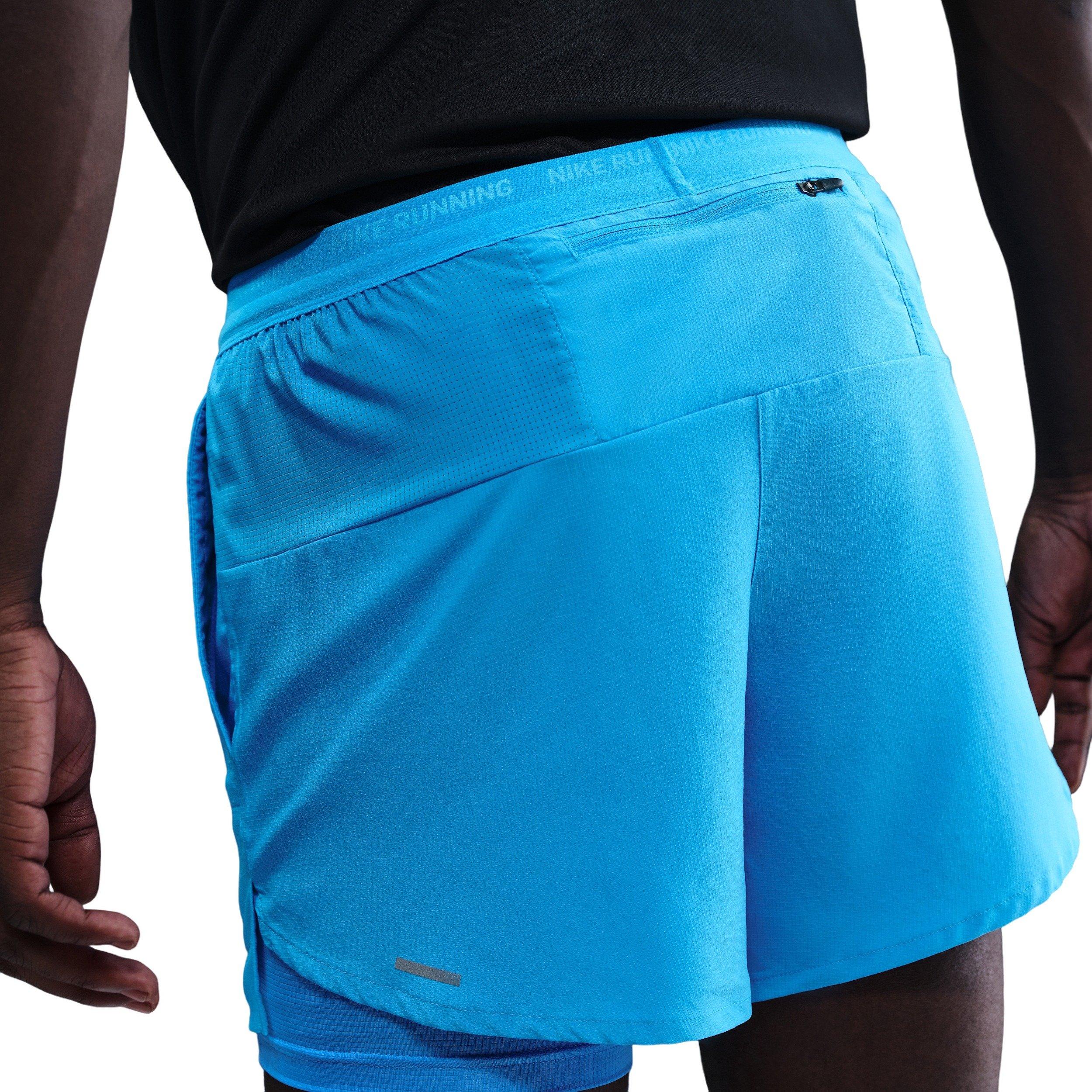 Nike Men's Stride Dri-FIT 5" 2-in-1 Running Shorts - BLUE Thumbnail View 2