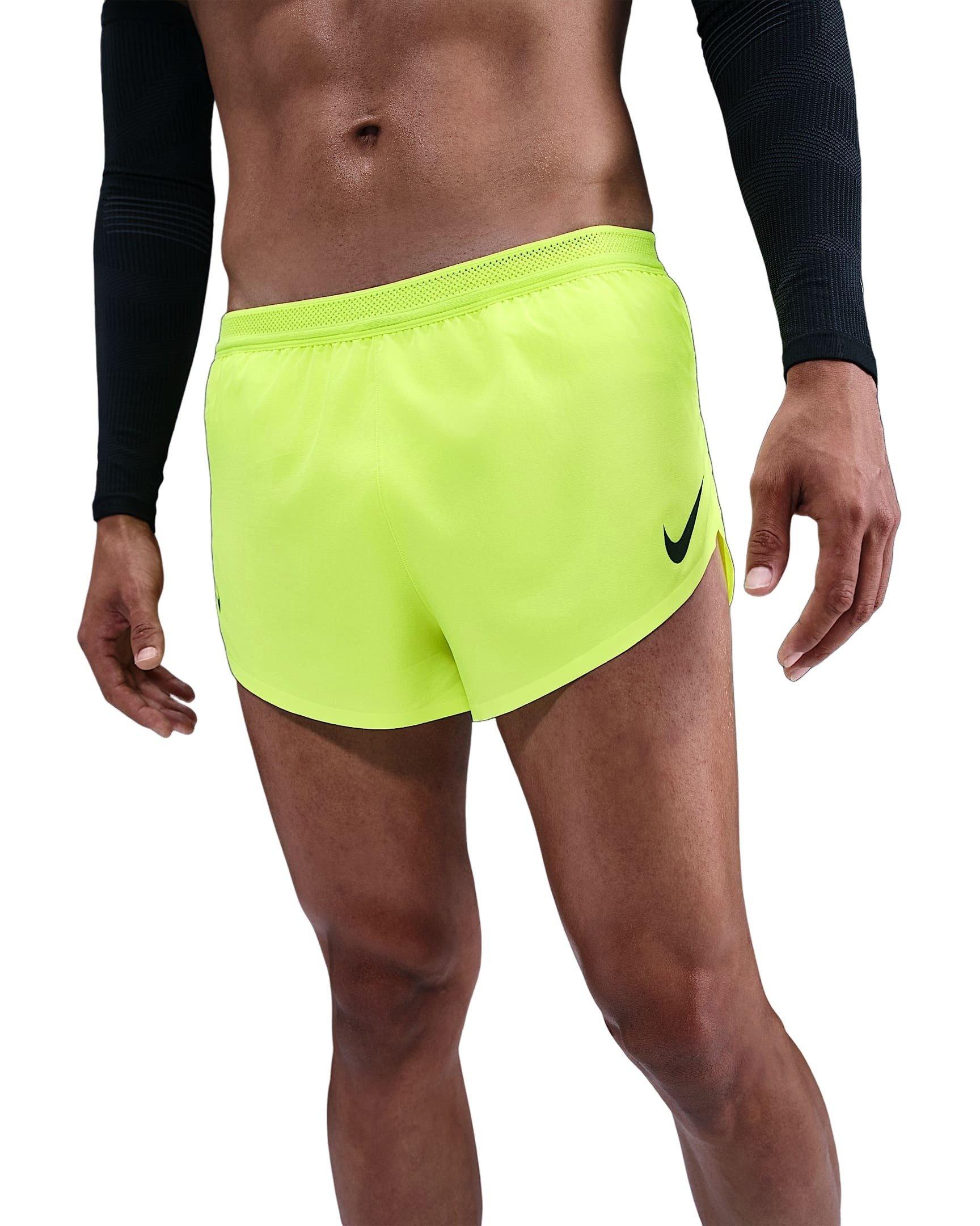 Nike Men's AeroSwift Dri-FIT ADV 2" Brief-Lined Running Shorts - Volt - VOLT Thumbnail View 1