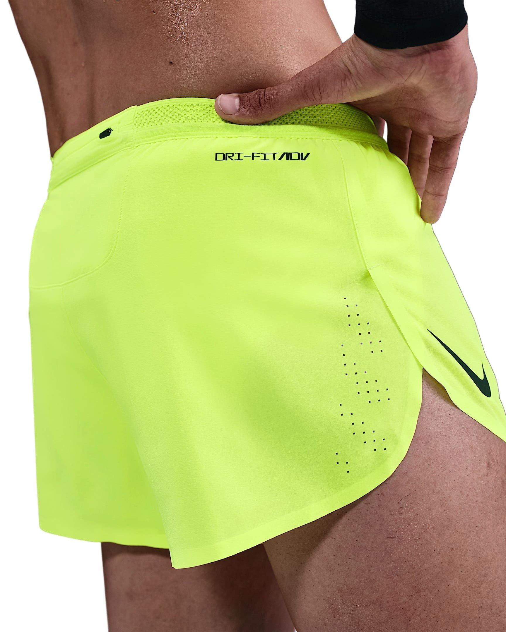 Nike Men's AeroSwift Dri-FIT ADV 2" Brief-Lined Running Shorts -Volt - VOLT Thumbnail View 2