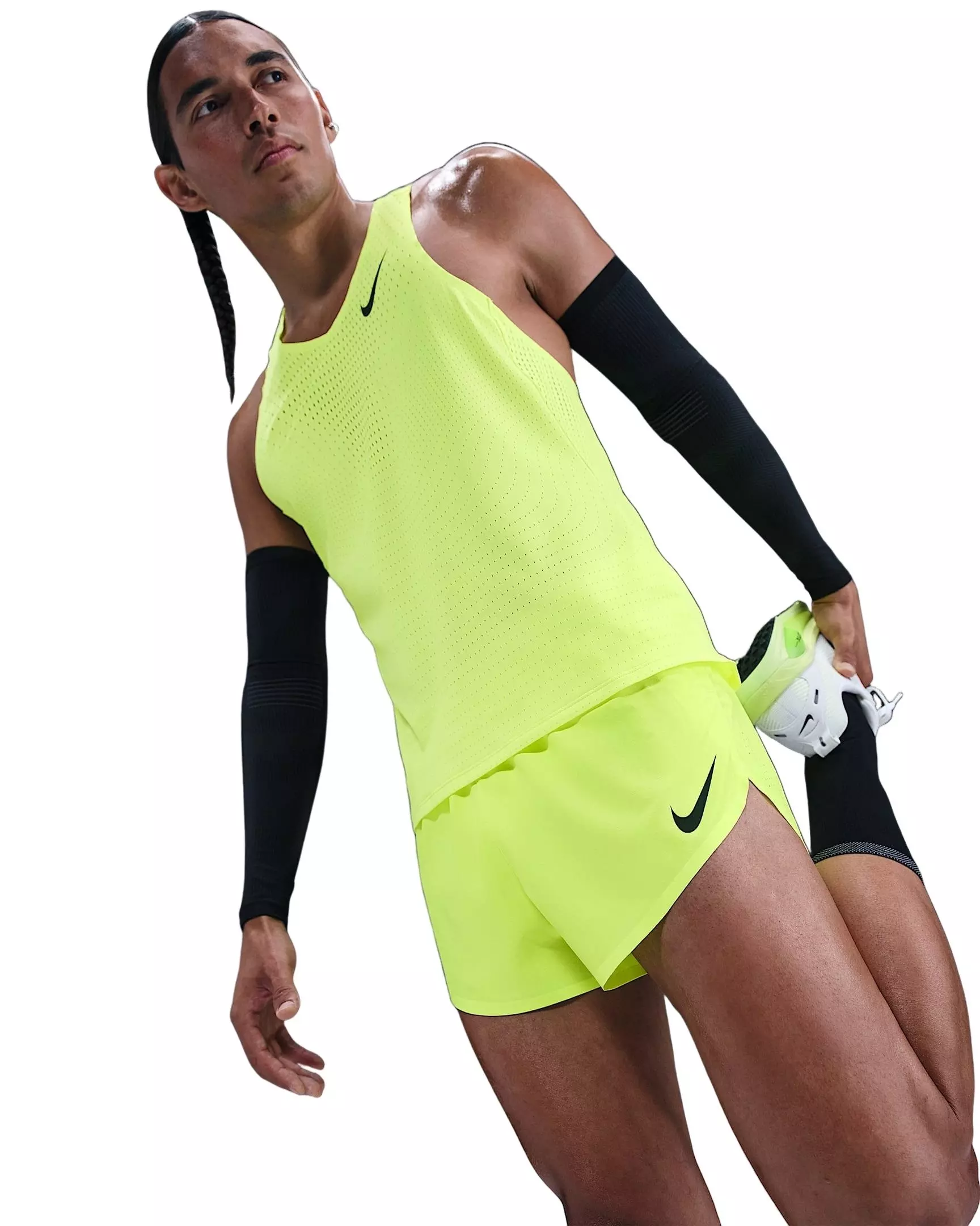 Nike Men's AeroSwift Dri-FIT ADV 2" Brief-Lined Running Shorts -Volt - VOLT