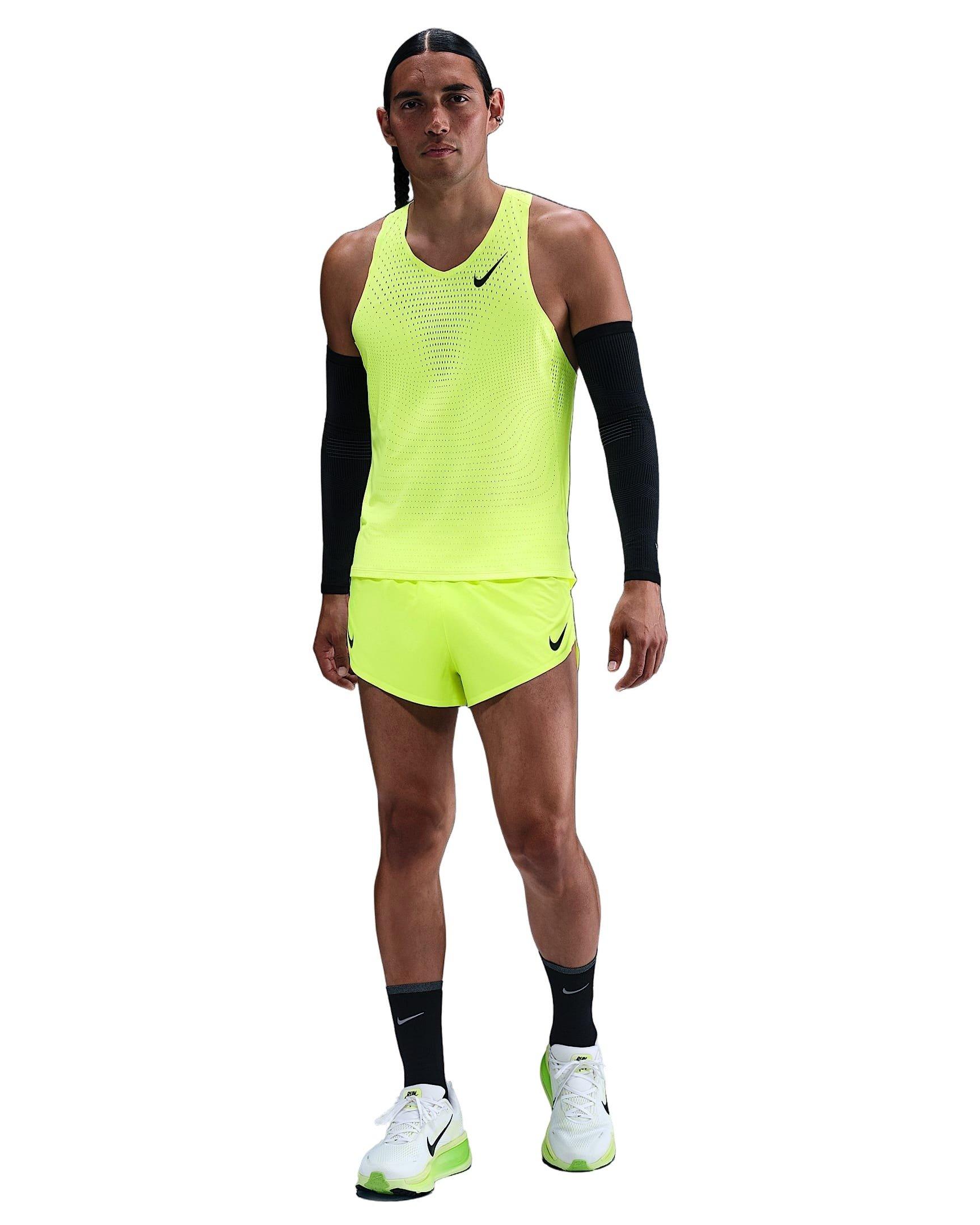 Nike Men's AeroSwift Dri-FIT ADV 2" Brief-Lined Running Shorts - Volt - VOLT Thumbnail View 4