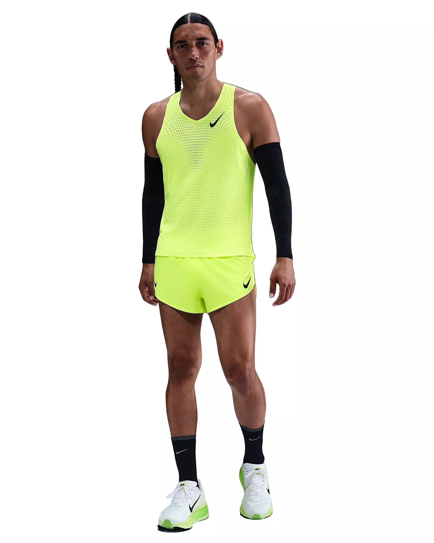 Nike Men's AeroSwift Dri-FIT ADV 2" Brief-Lined Running Shorts - Volt - VOLT