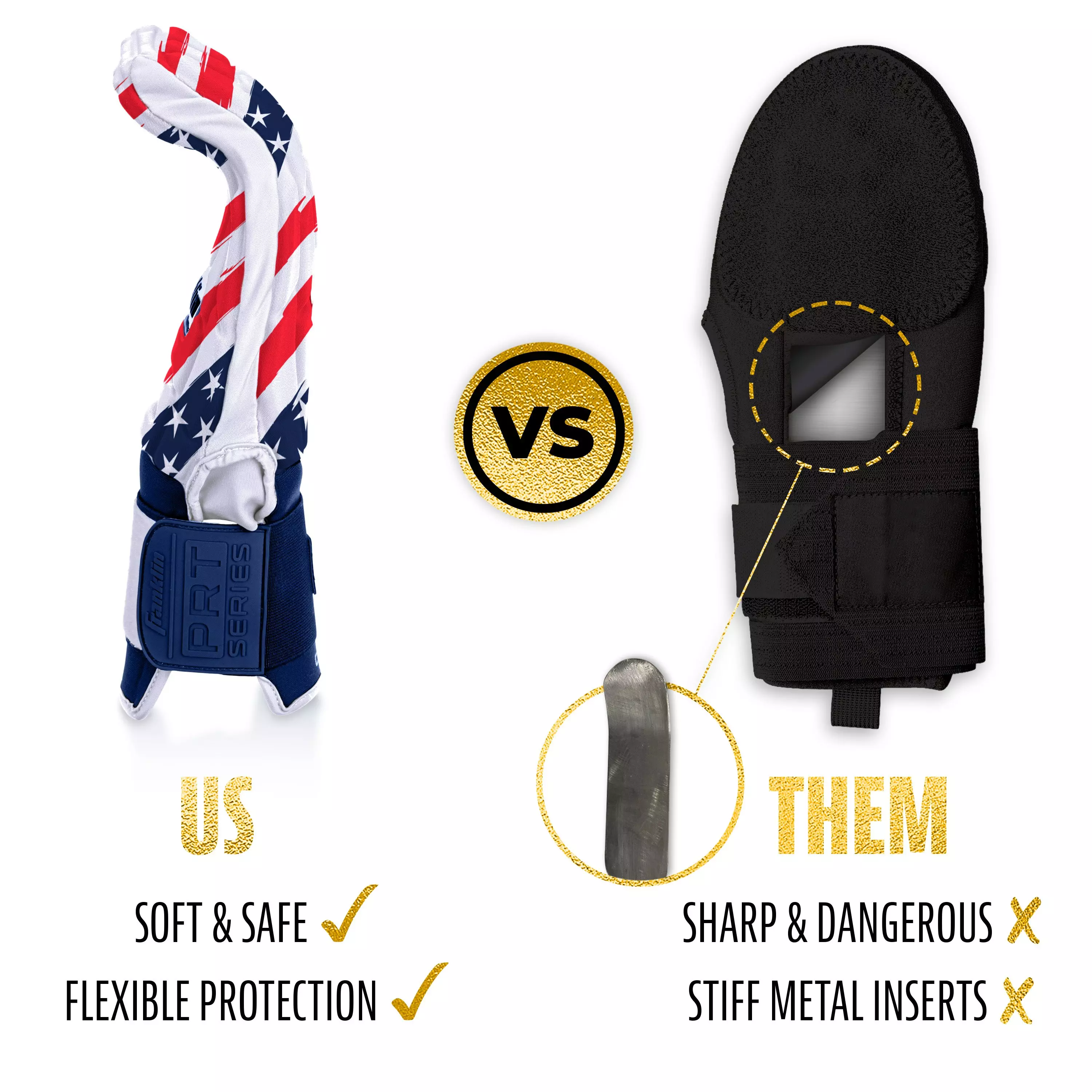 Franklin Sports MLB Adult CFX Slider PRT Protective Sliding Glove - Red/White/Blue - RED/WHITE/BLUE