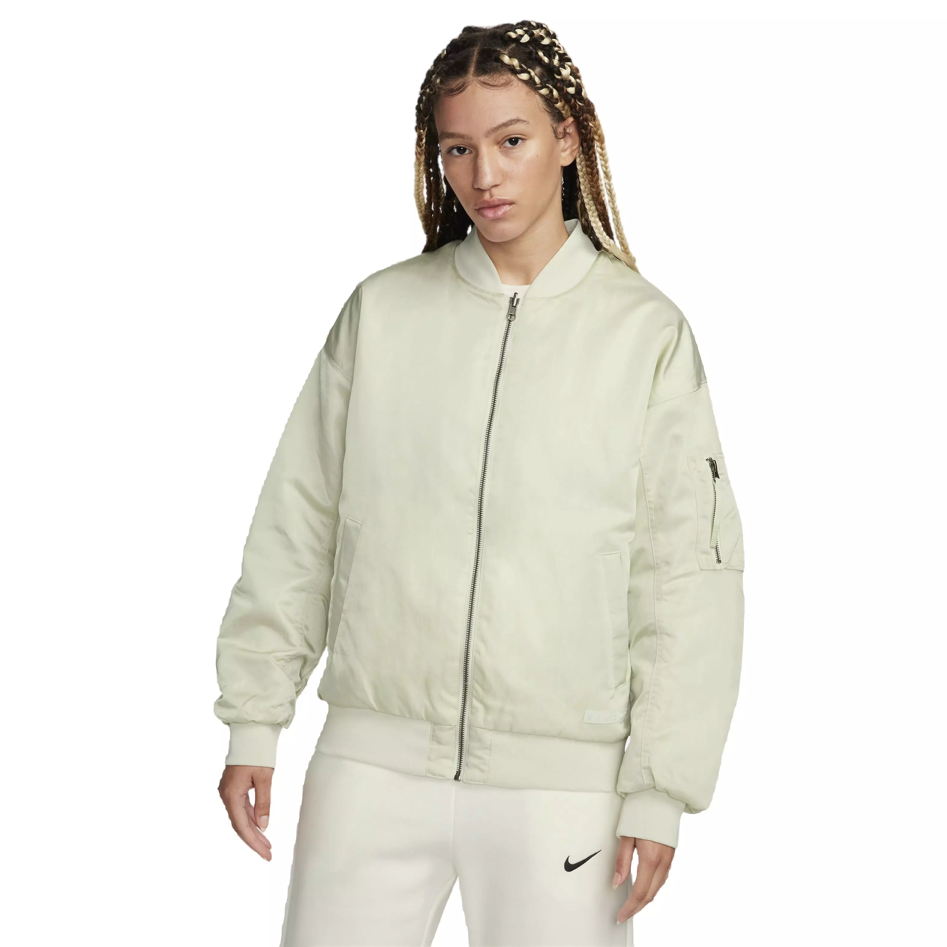 Nike Women's Sportswear Reversible Bomber Jacket - SEA GLASS/SAIL