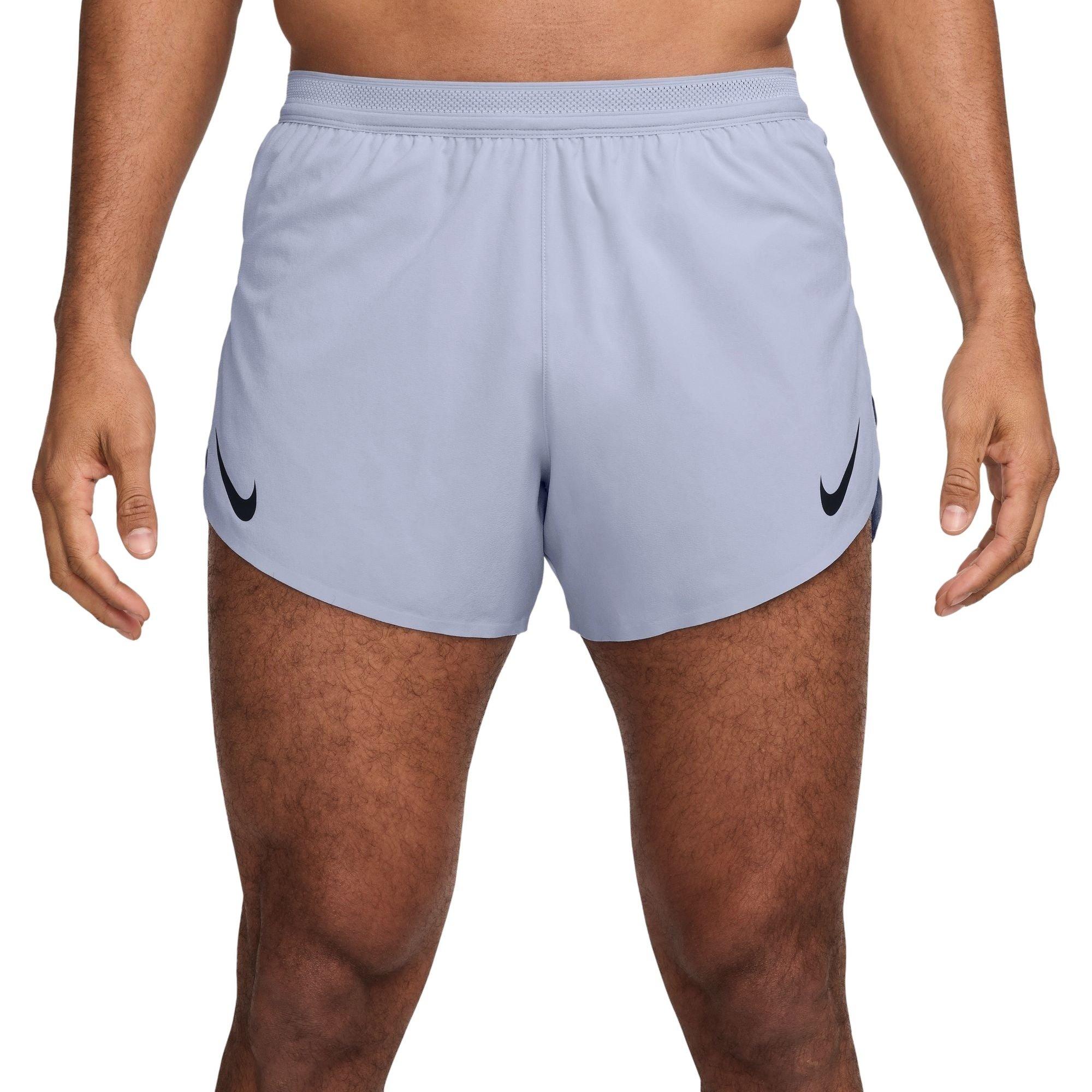 Nike Men's AeroSwift Dri-FIT ADV 4" Brief-Lined Running Shorts - Grey - GREY Thumbnail View 1