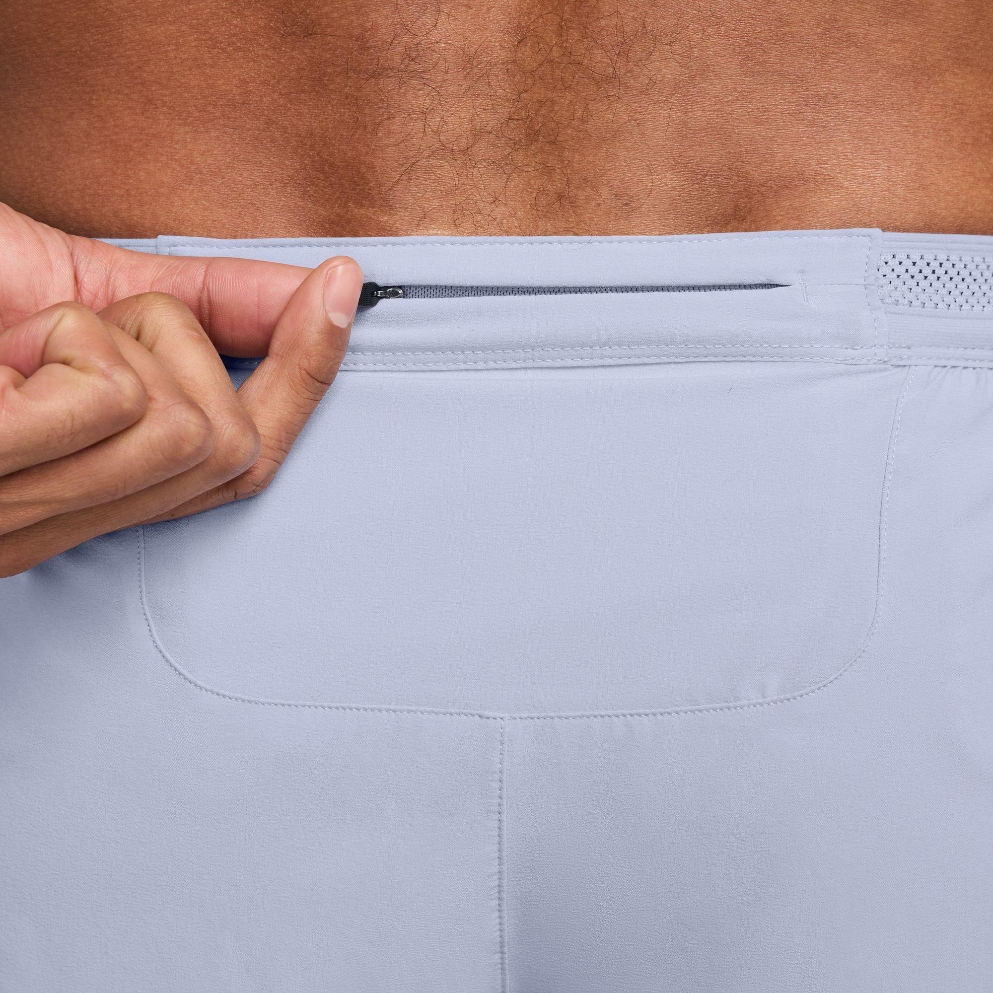 Nike Men's AeroSwift Dri-FIT ADV 4" Brief-Lined Running Shorts - GREY Thumbnail View 4