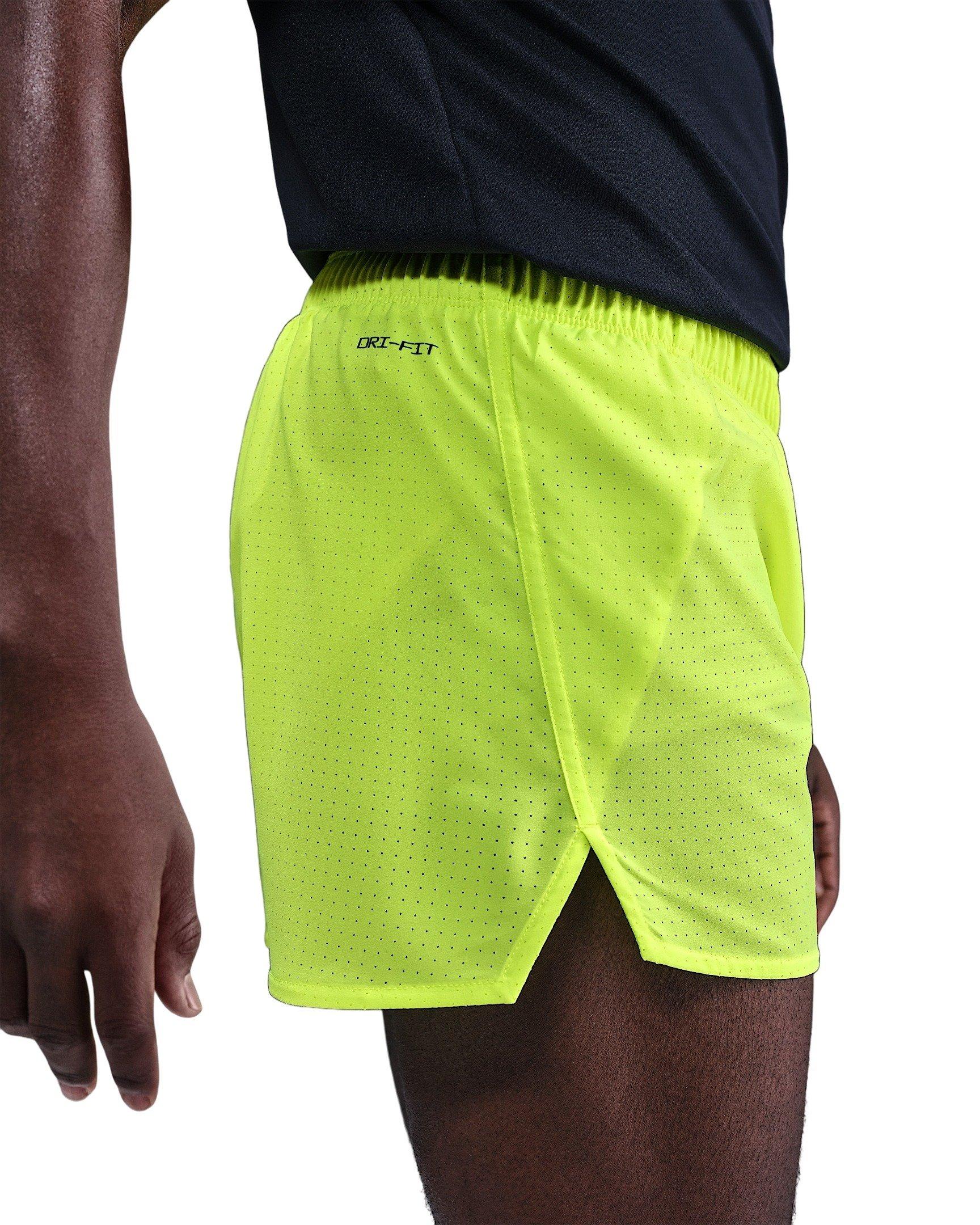 Nike Men's Fast Dri-FIT 3" Brief-Lined Running Shorts -Yellow - YELLOW Thumbnail View 2