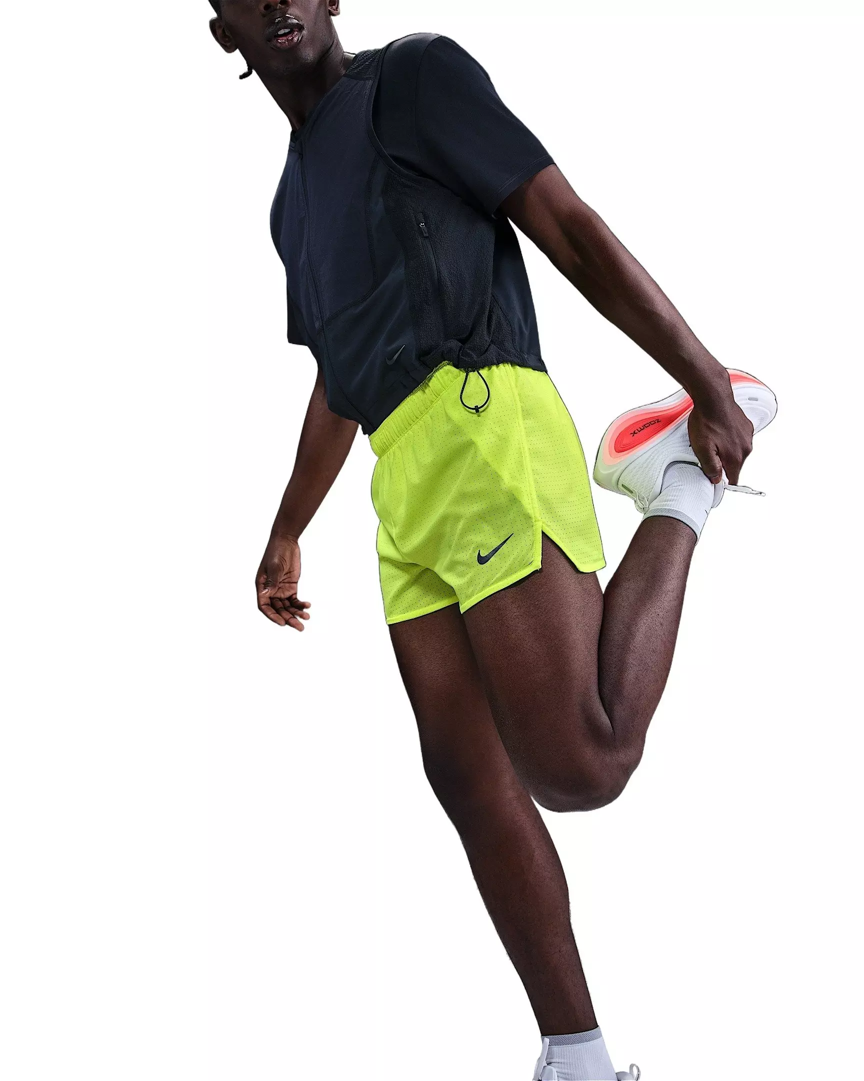 Nike Men's Fast Dri-FIT 3" Brief-Lined Running Shorts -Yellow - YELLOW