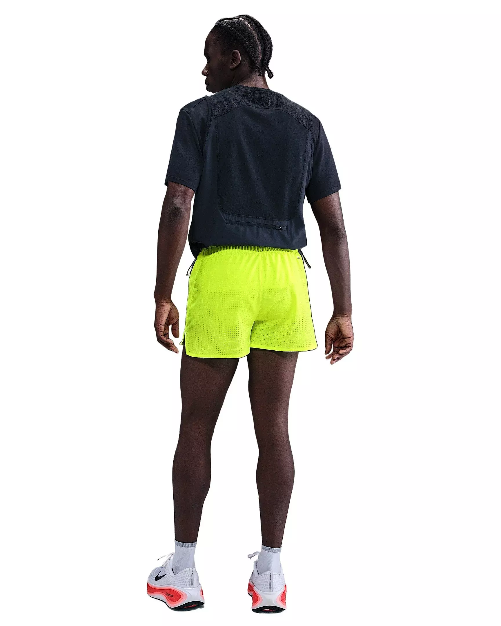 Nike Men's Fast Dri-FIT 3" Brief-Lined Running Shorts -Yellow - YELLOW