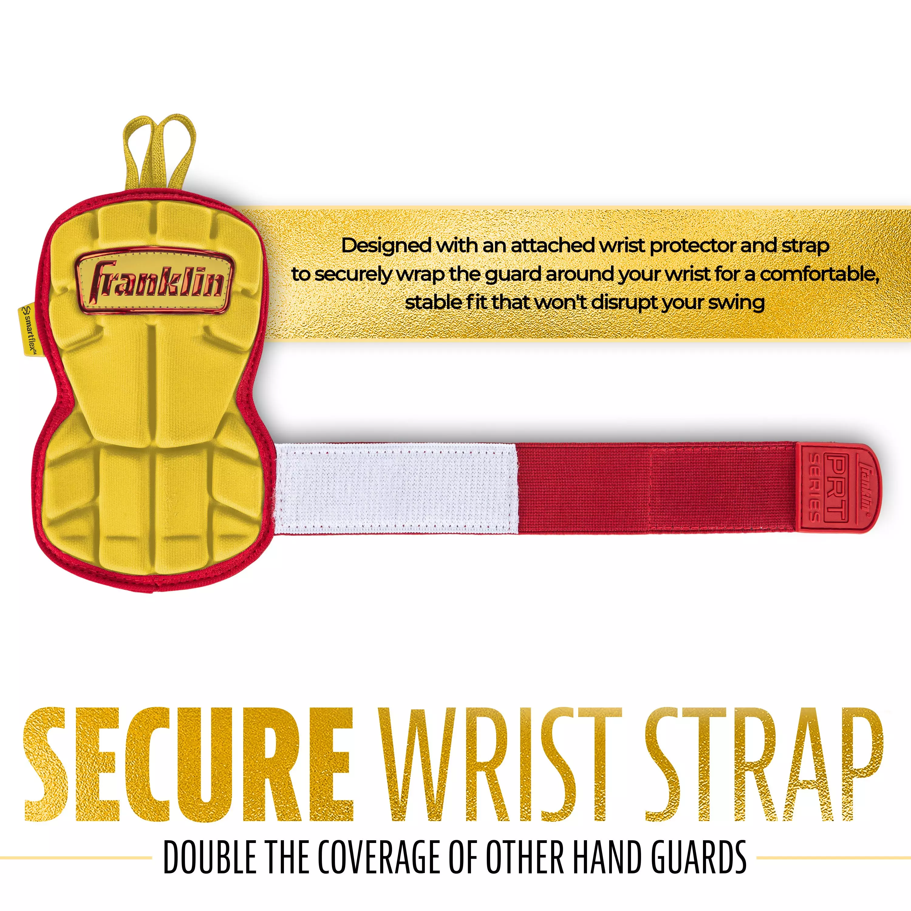 Franklin Sports PRT Protective Hand Guard LG - Yellow/Red - YELLOW/RED