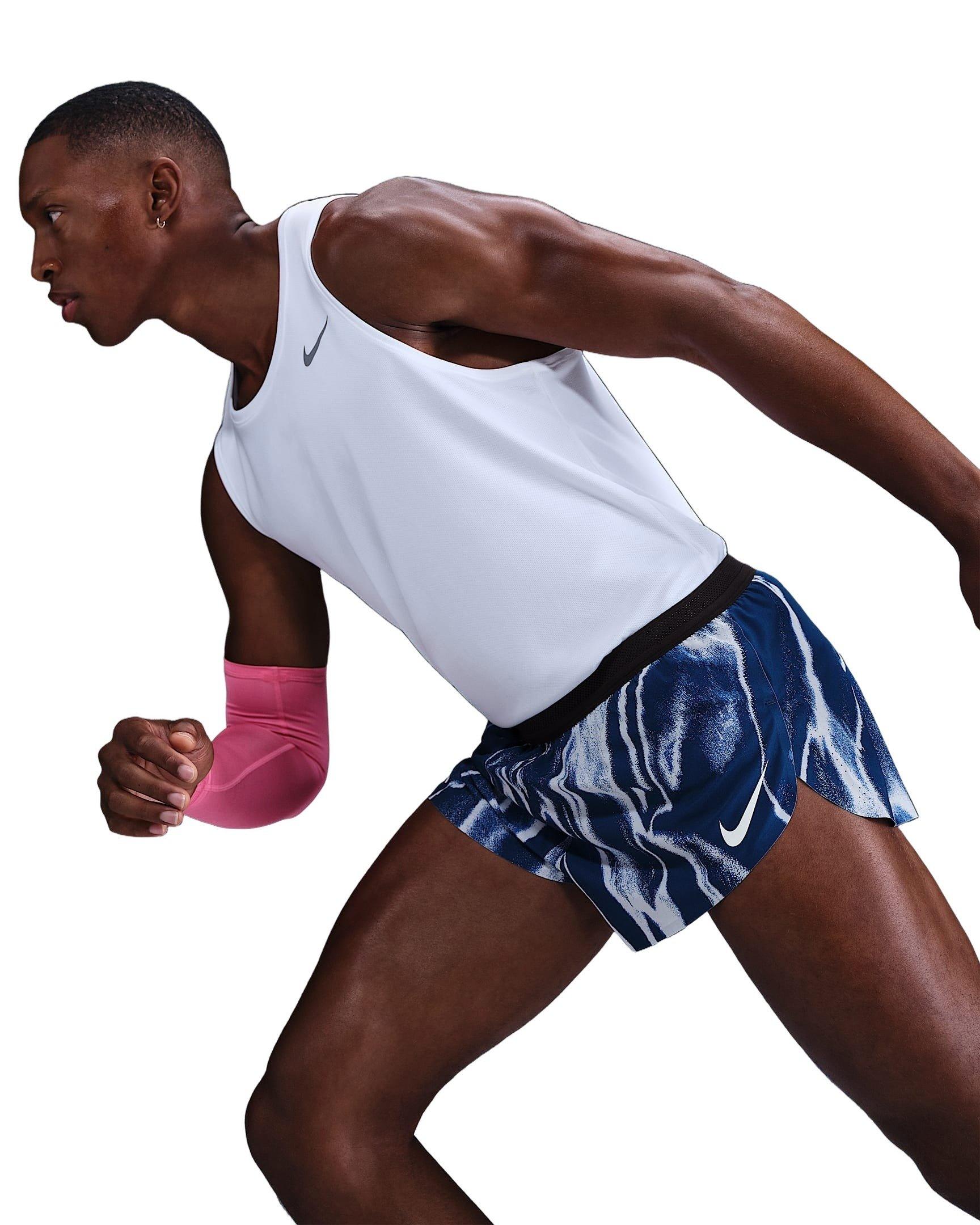 Nike Men's AeroSwift Dri-FIT ADV 2" Running Shorts -Blue - BLUE Thumbnail View 3