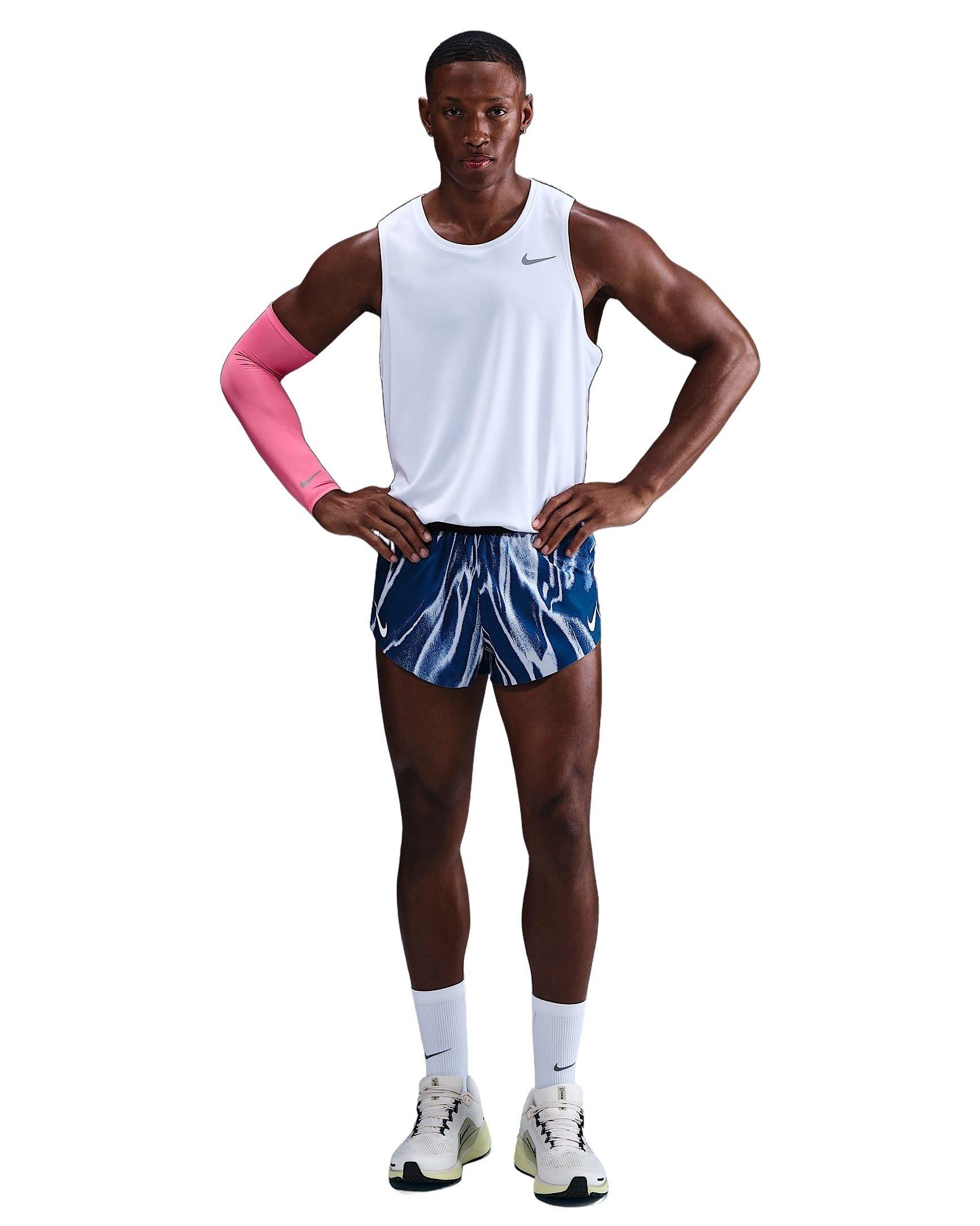 Nike Men's AeroSwift Dri-FIT ADV 2" Running Shorts -Blue - BLUE Thumbnail View 4