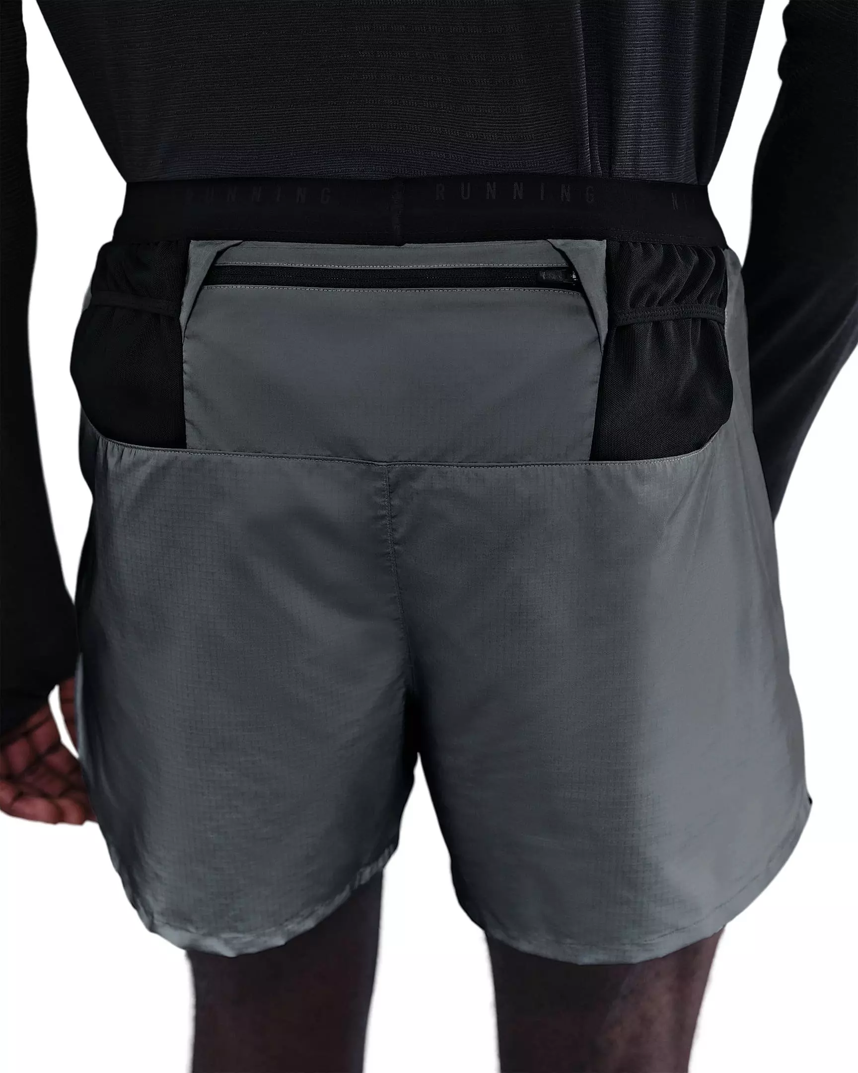 Nike Men's 4" 2-in-1 Reflective Running Shorts -Black - BLACK