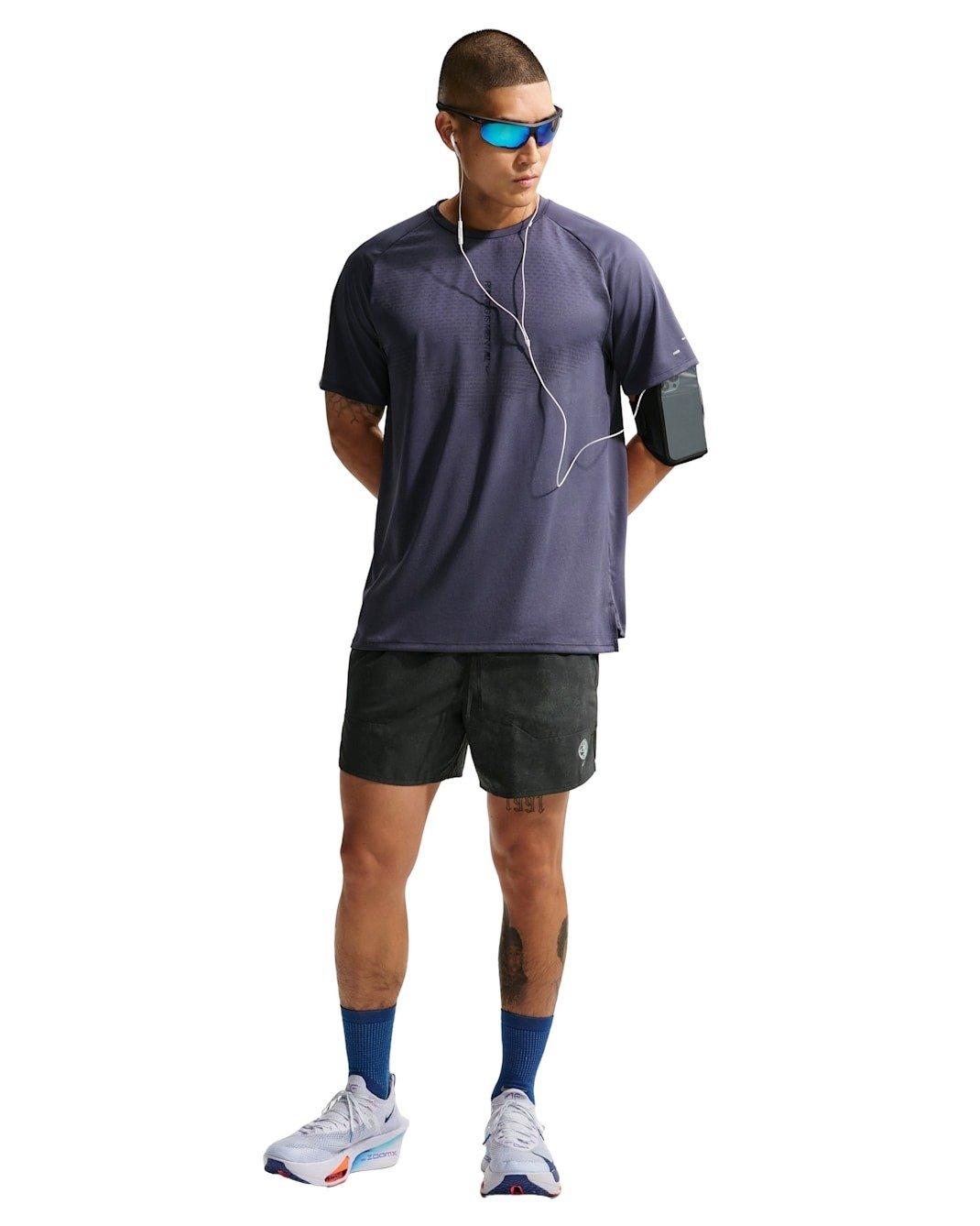 Nike Men's Dri-FIT Stride 5" Brief-Lined Shorts - BLACK Thumbnail View 4