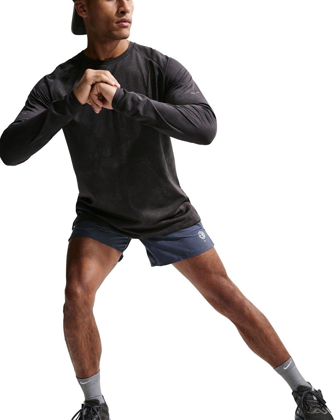 Nike Men's Dri-FIT Stride 5" Brief-Lined Shorts - BLUE Thumbnail View 3