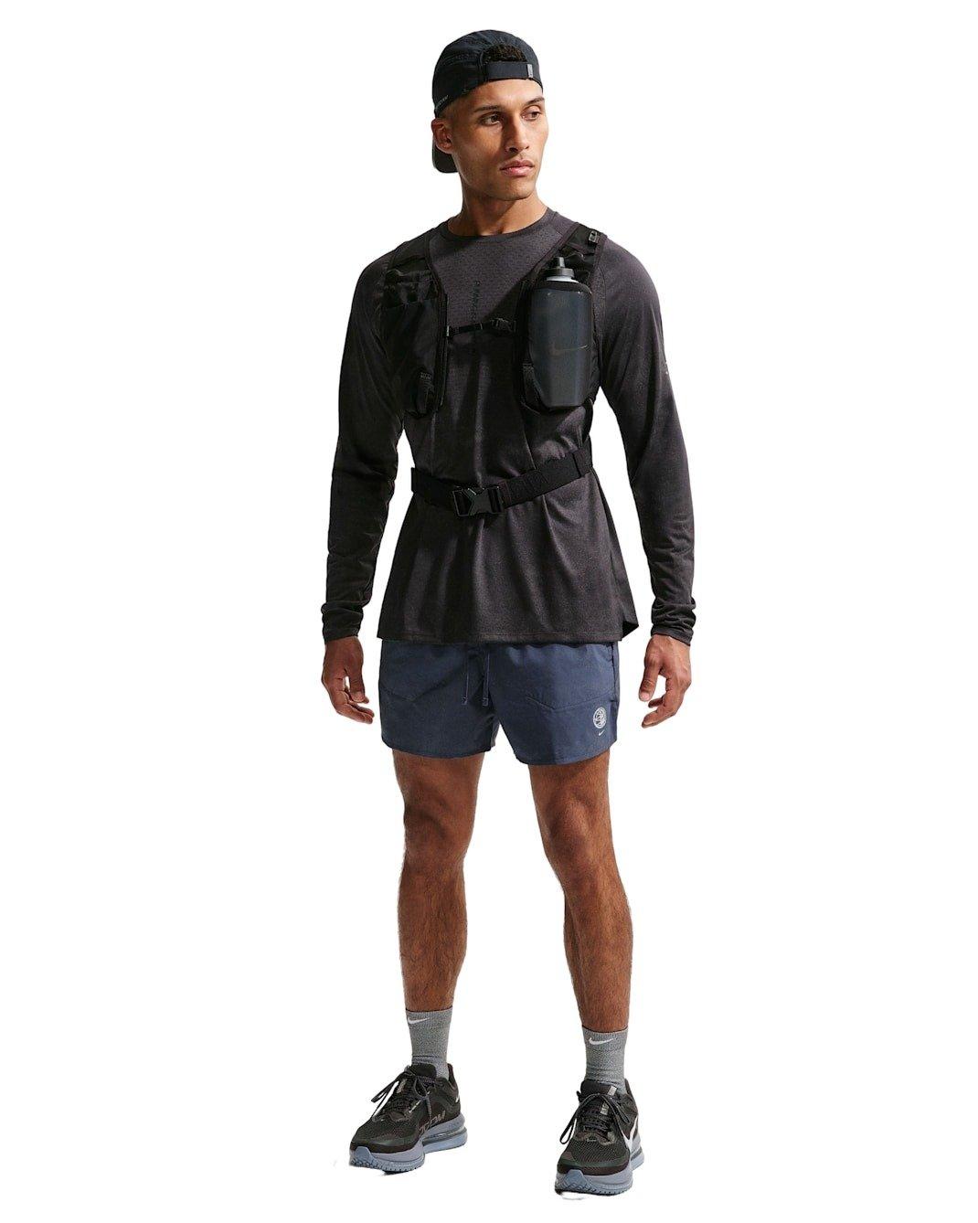 Nike Men's Dri-FIT Stride 5" Brief-Lined Shorts - BLUE Thumbnail View 4