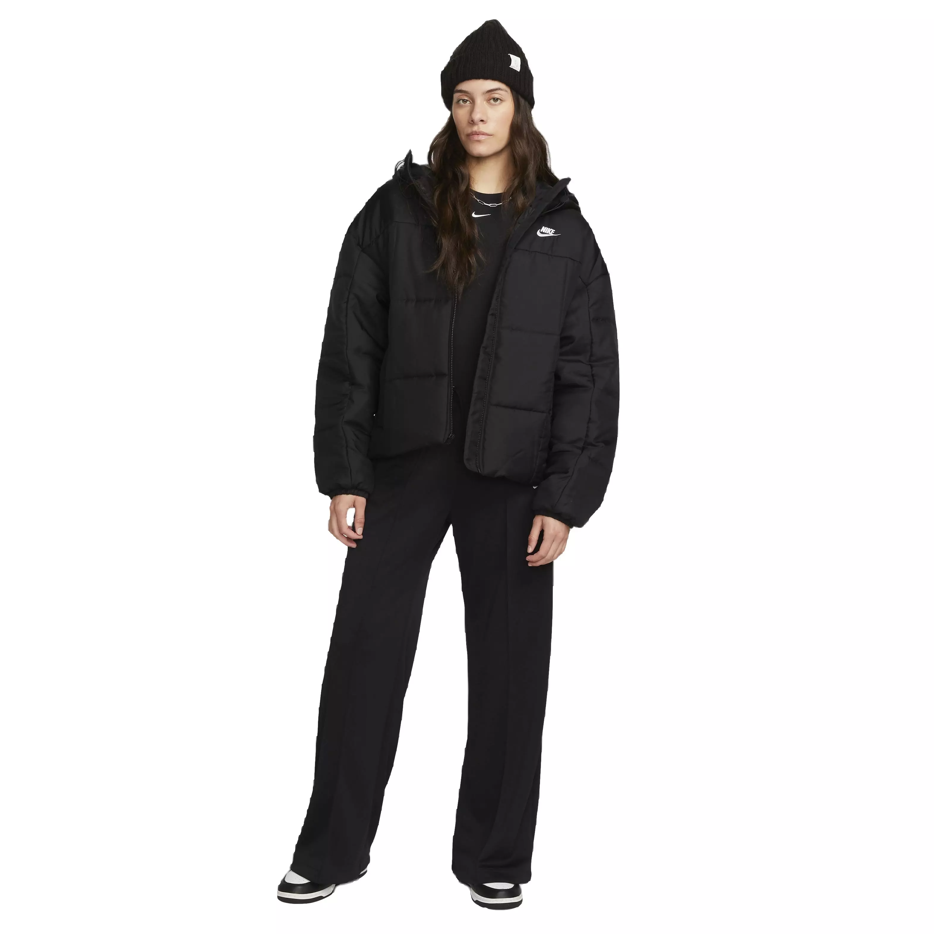 Nike Women's Sportswear Essential Therma-FIT Classic Puffer Jacket - BLACK