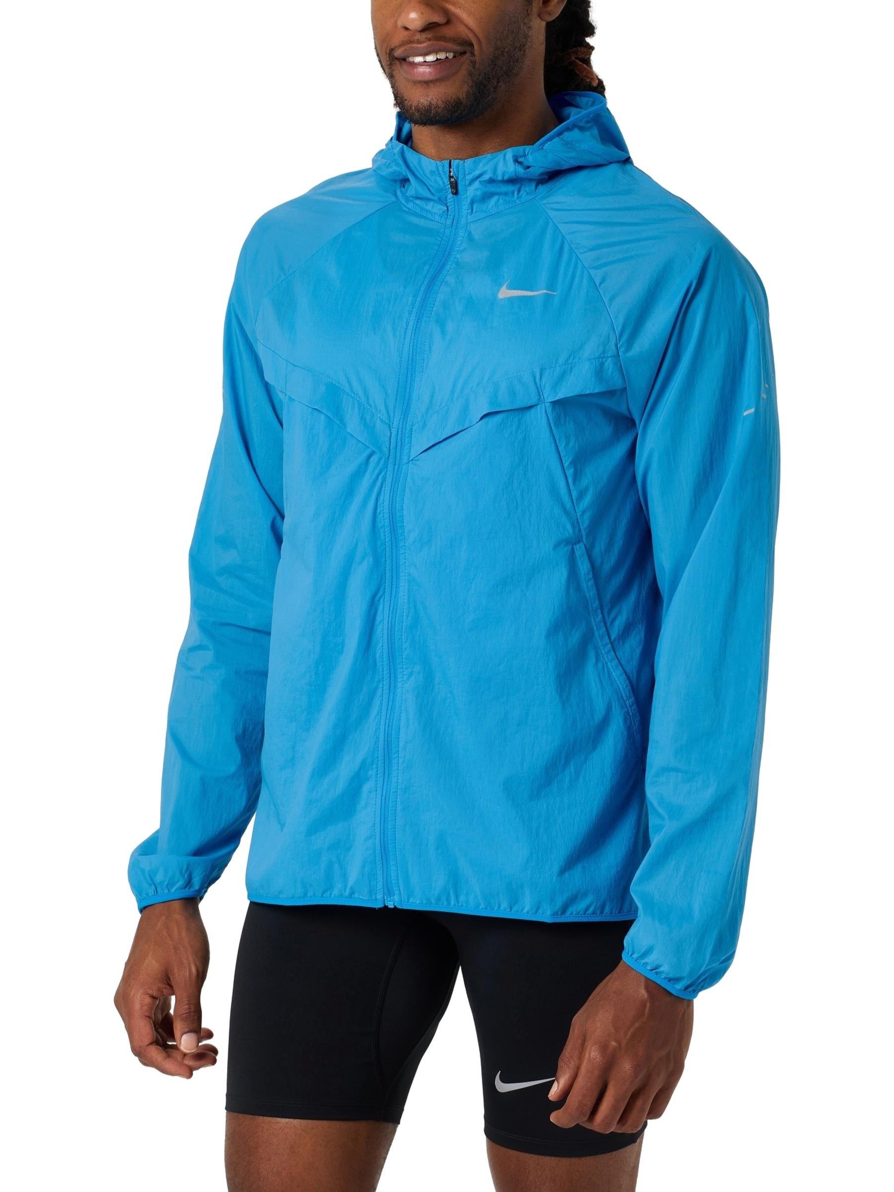 Nike Men's Stride Repel UV Nylon Running Full-Zip Jacket - BLUE Thumbnail View 1